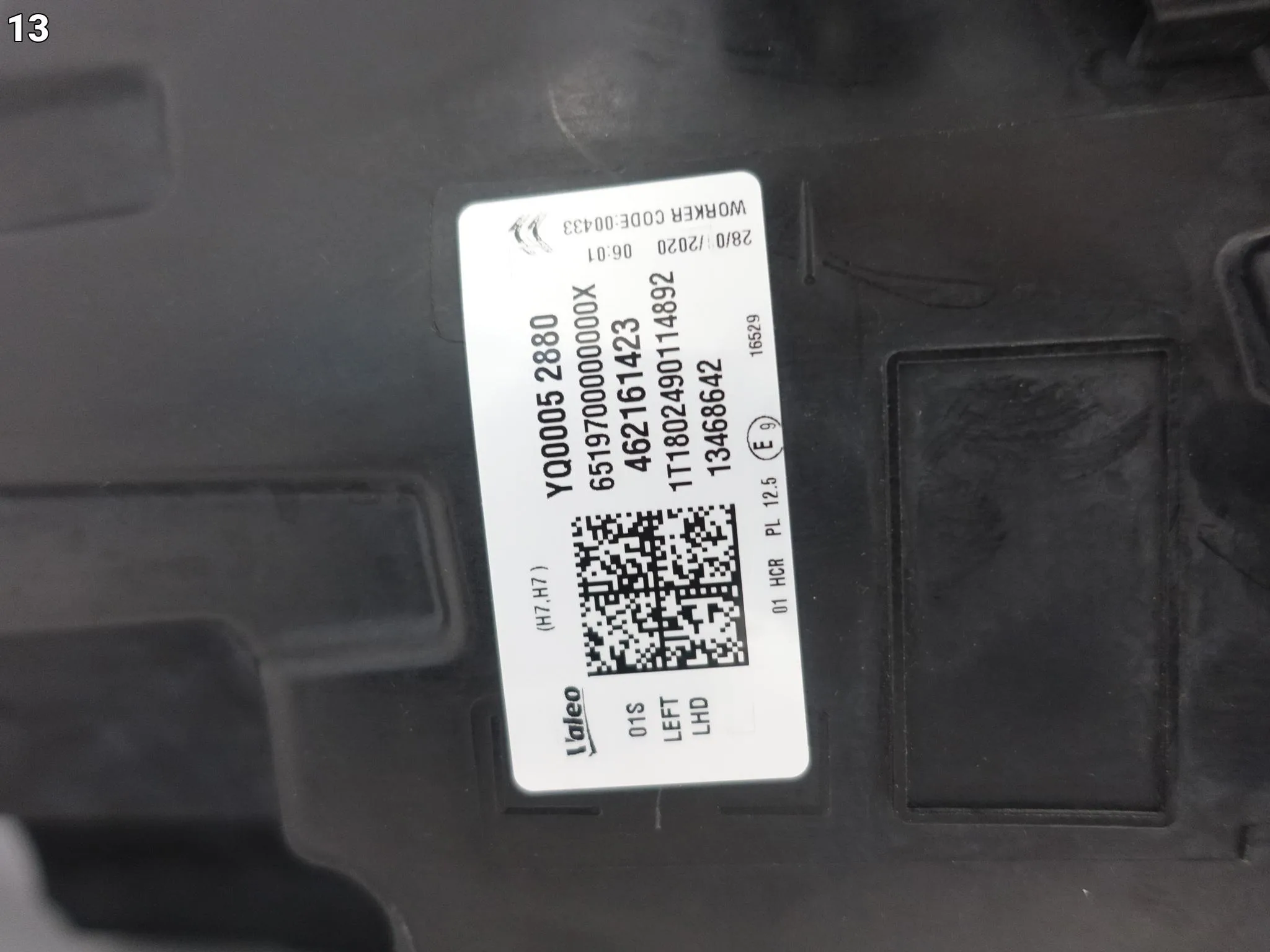 CITROEN C3 AIRCROSS A88 17-20 LAMPA ZWYKŁA HALOGEN H7 LEWA PRZÓD EUROPA CITROEN C3 AIRCROSS A88 17-20 LAMPA ZWYKŁA HALOGEN H7 LEWA PRZÓD EUROPA - obrazek 14