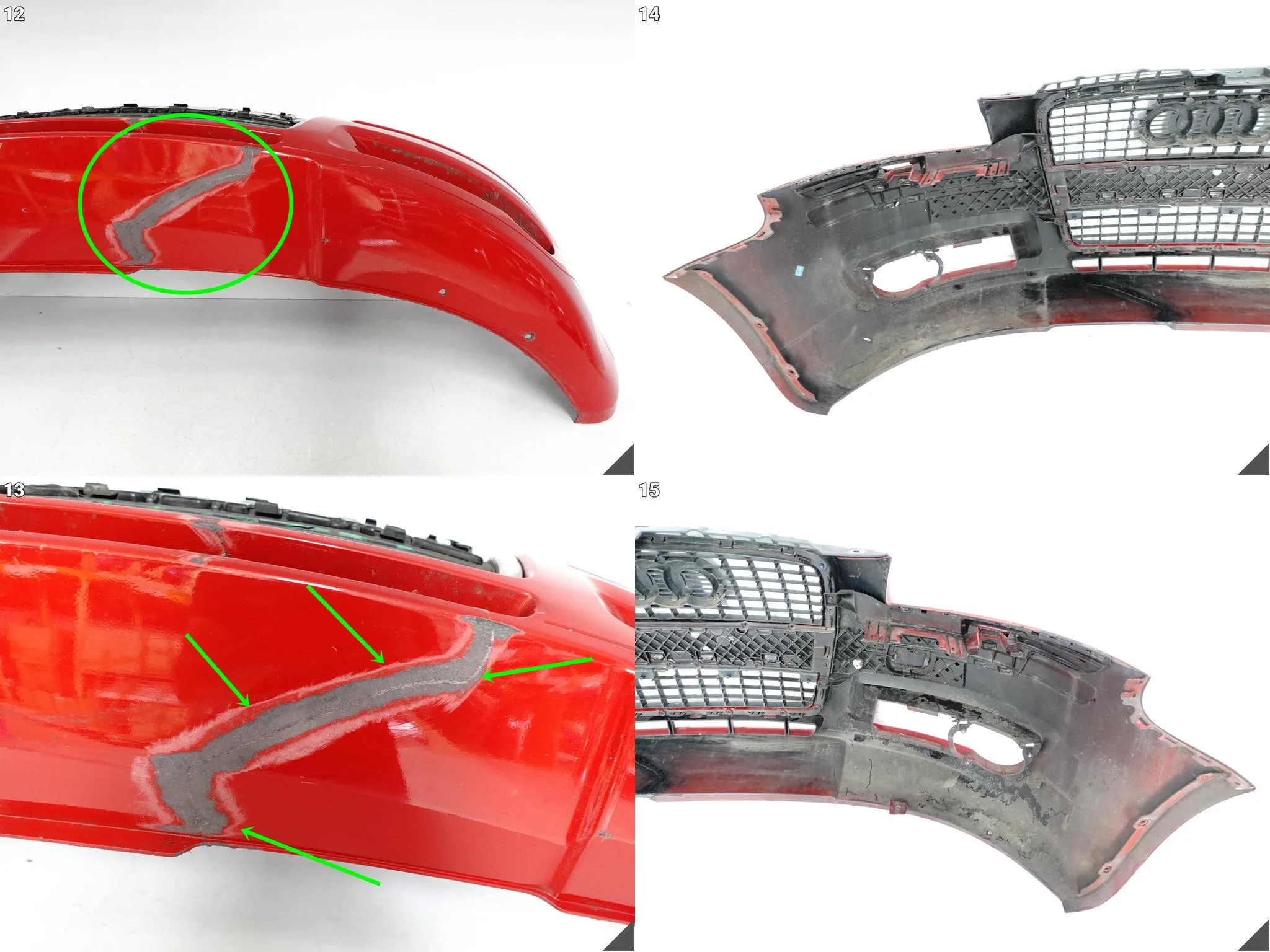 AUDI A3 8P4 SPORTBACK ( I LIFT ) 05-08 ZWYKŁY ZDERZAK BUMPER + GRILL PRZÓD AUDI A3 8P4 SPORTBACK ( I LIFT ) 05-08 ZWYKŁY ZDERZAK BUMPER + GRILL PRZÓD - obrazek 13