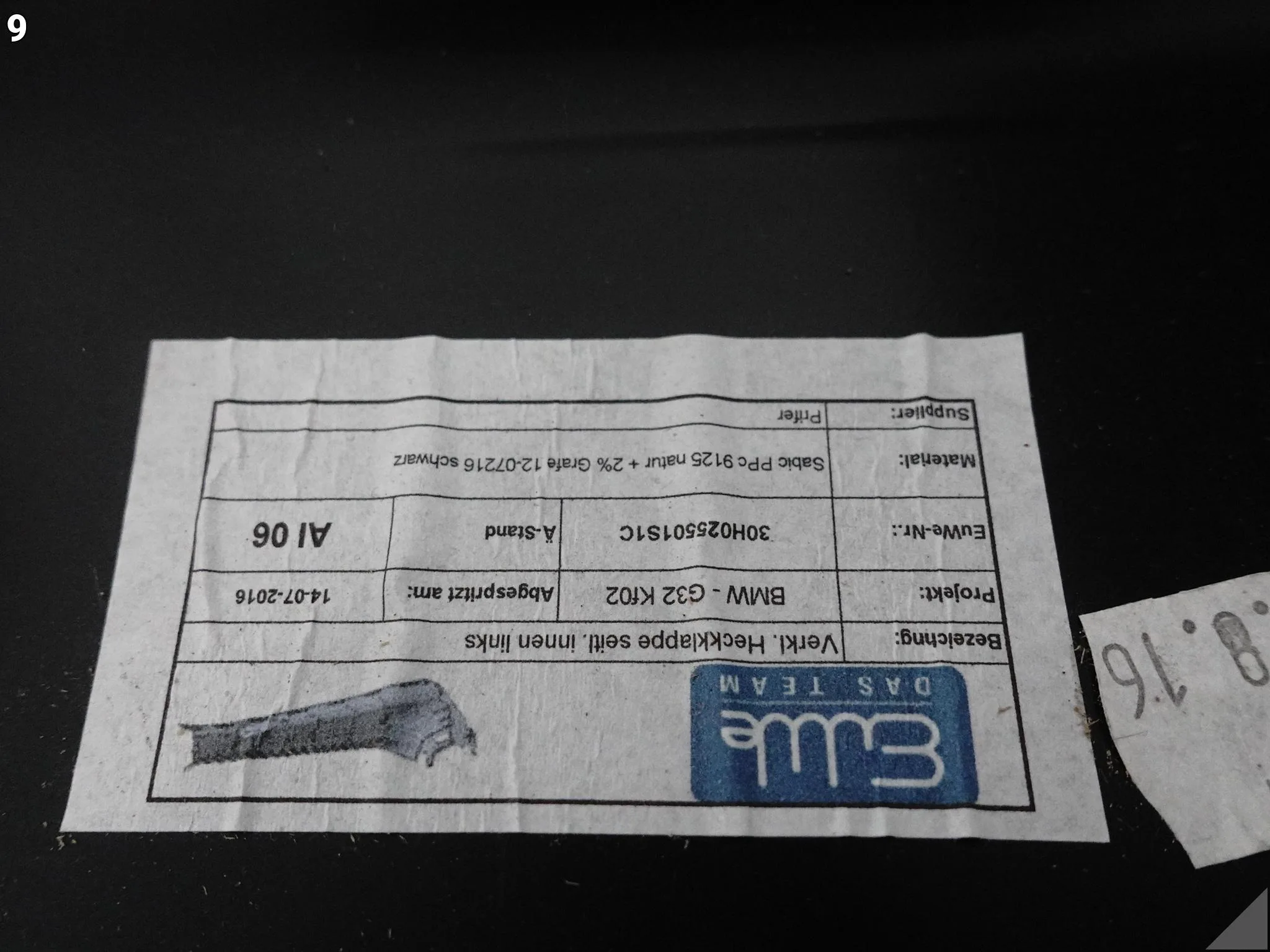 BMW 6 G32 GT GRAN TURISMO 17-23 TAPICERKA KLAPY BAGAŻNIKA OSŁONA LEWY TYŁ BMW 6 G32 GT GRAN TURISMO 17-23 TAPICERKA KLAPY BAGAŻNIKA OSŁONA LEWY TYŁ - obrazek 10
