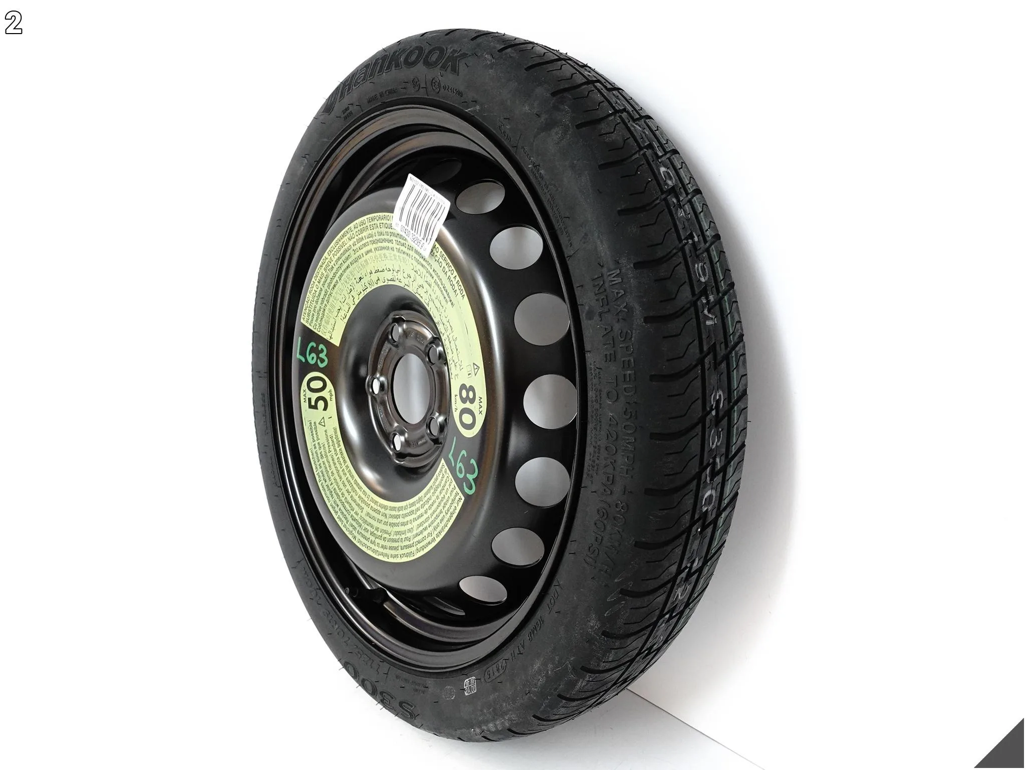 AUDI A5 S5 8T0 A4 S4 8K0 LIFT 07-16 KOŁO DOJAZDOWE T125/70R19 100M HANKOOK AUDI A5 S5 8T0 A4 S4 8K0 LIFT 07-16 KOŁO DOJAZDOWE T125/70R19 100M HANKOOK - obrazek 3