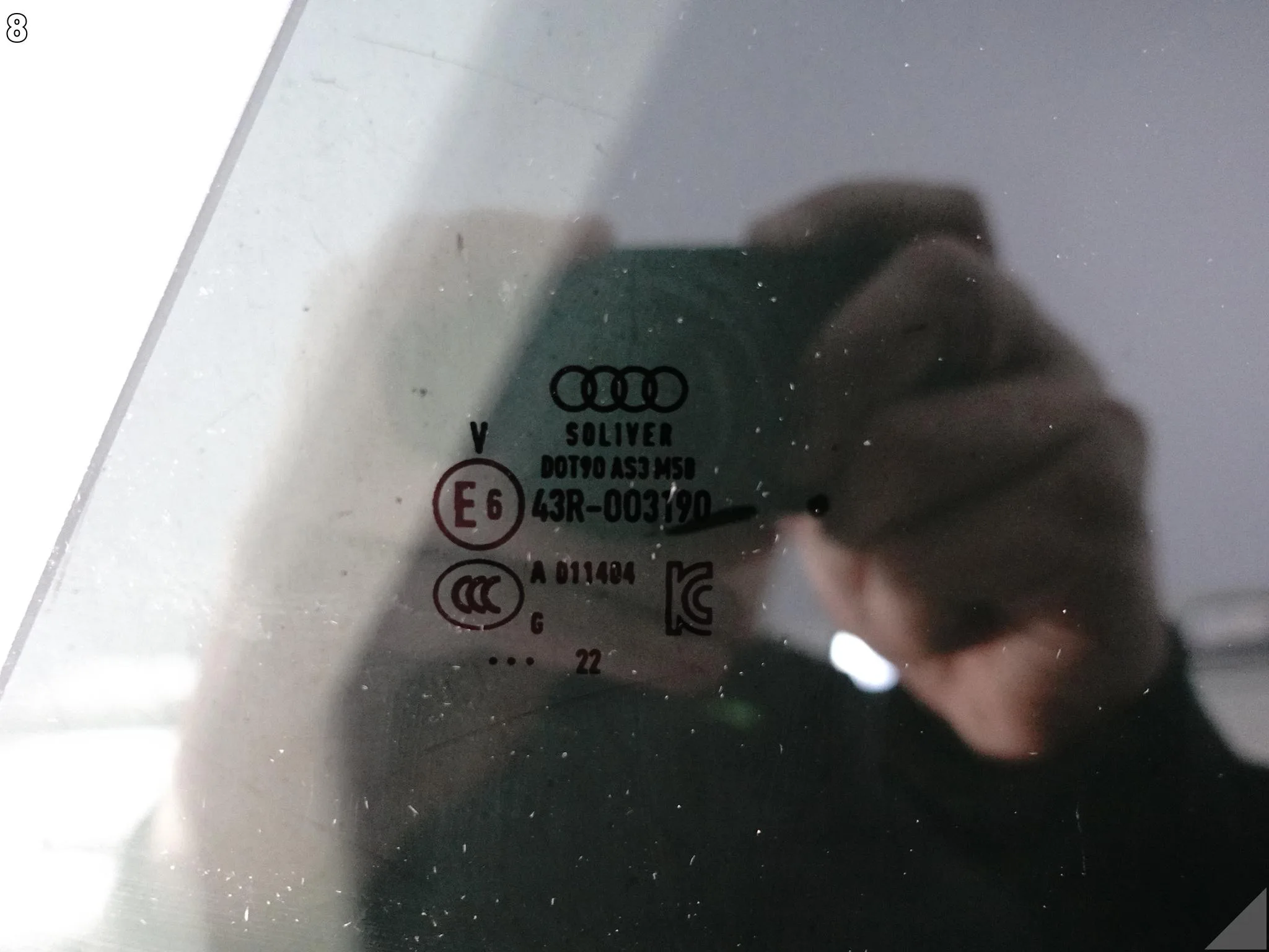 AUDI Q8 SQ8 RSQ8 4M8 18- SZYBA BOCZNA PRZYCIEMNIANA DRZWI PRAWA TYŁ AUDI Q8 SQ8 RSQ8 4M8 18- SZYBA BOCZNA PRZYCIEMNIANA DRZWI PRAWA TYŁ - obrazek 9