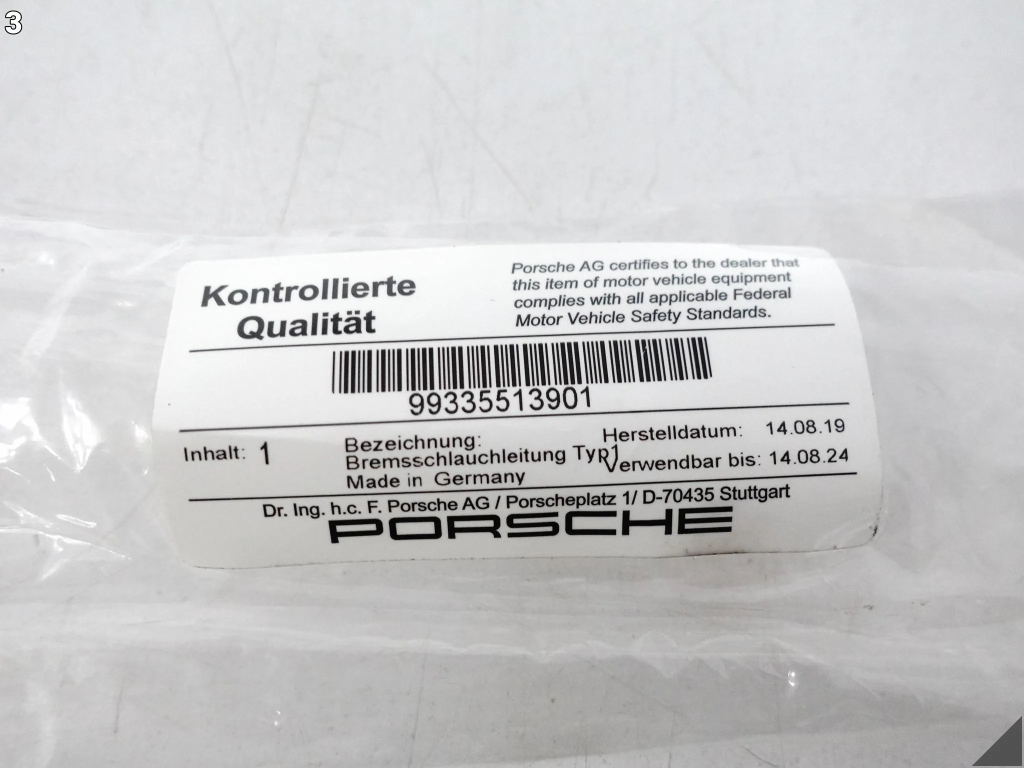 PORSCHE 911 993 964 PRZEWÓD UKŁAD HAMULCOWY RURA WĄŻ LEWA = PRAWA PRZÓD PORSCHE 911 993 964 PRZEWÓD UKŁAD HAMULCOWY RURA WĄŻ LEWA = PRAWA PRZÓD - obrazek 4