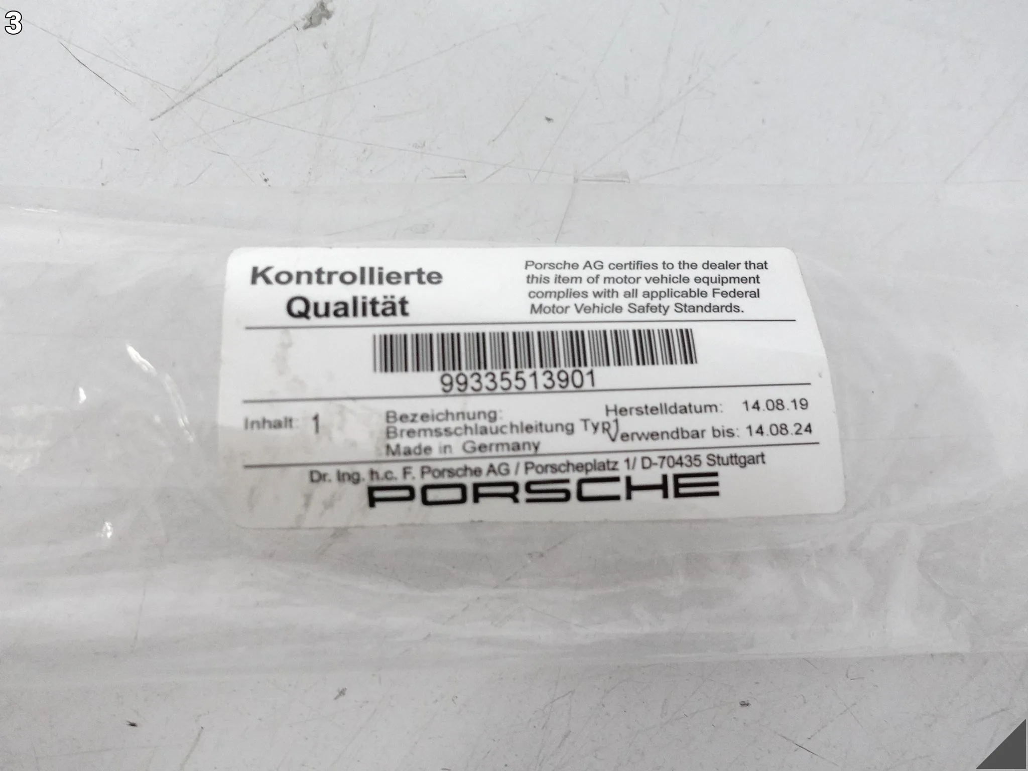 PORSCHE 911 993 964 PRZEWÓD UKŁAD HAMULCOWY RURA WĄŻ LEWA = PRAWA PRZÓD PORSCHE 911 993 964 PRZEWÓD UKŁAD HAMULCOWY RURA WĄŻ LEWA = PRAWA PRZÓD - obrazek 4