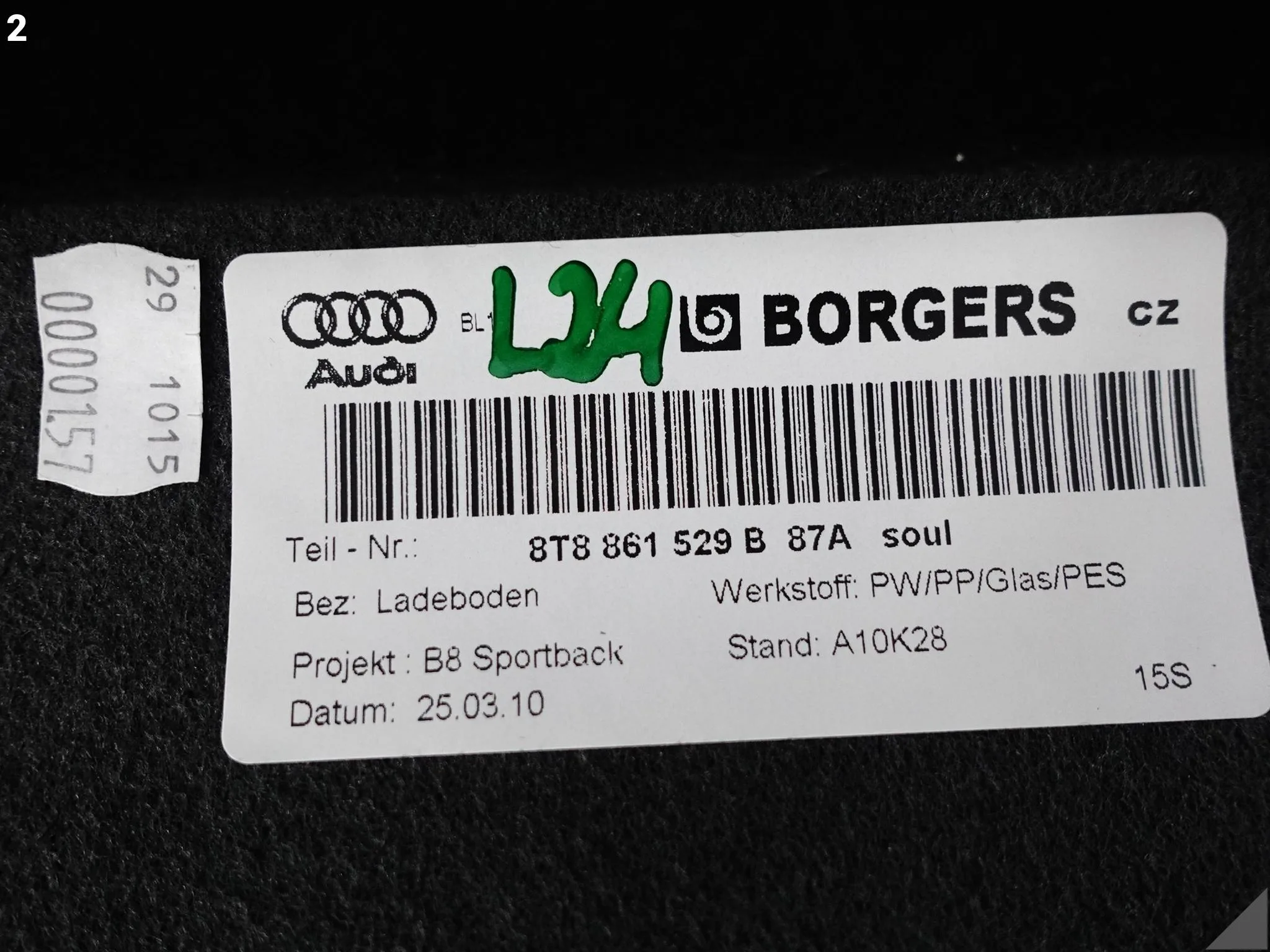 AUDI A5 S5 8T8 B8 07-16 SPORTBACK WYKŁADZINA PODŁOGA BAGAŻNIKA 87A SOUL AUDI A5 S5 8T8 B8 07-16 SPORTBACK WYKŁADZINA PODŁOGA BAGAŻNIKA 87A SOUL - obrazek 3