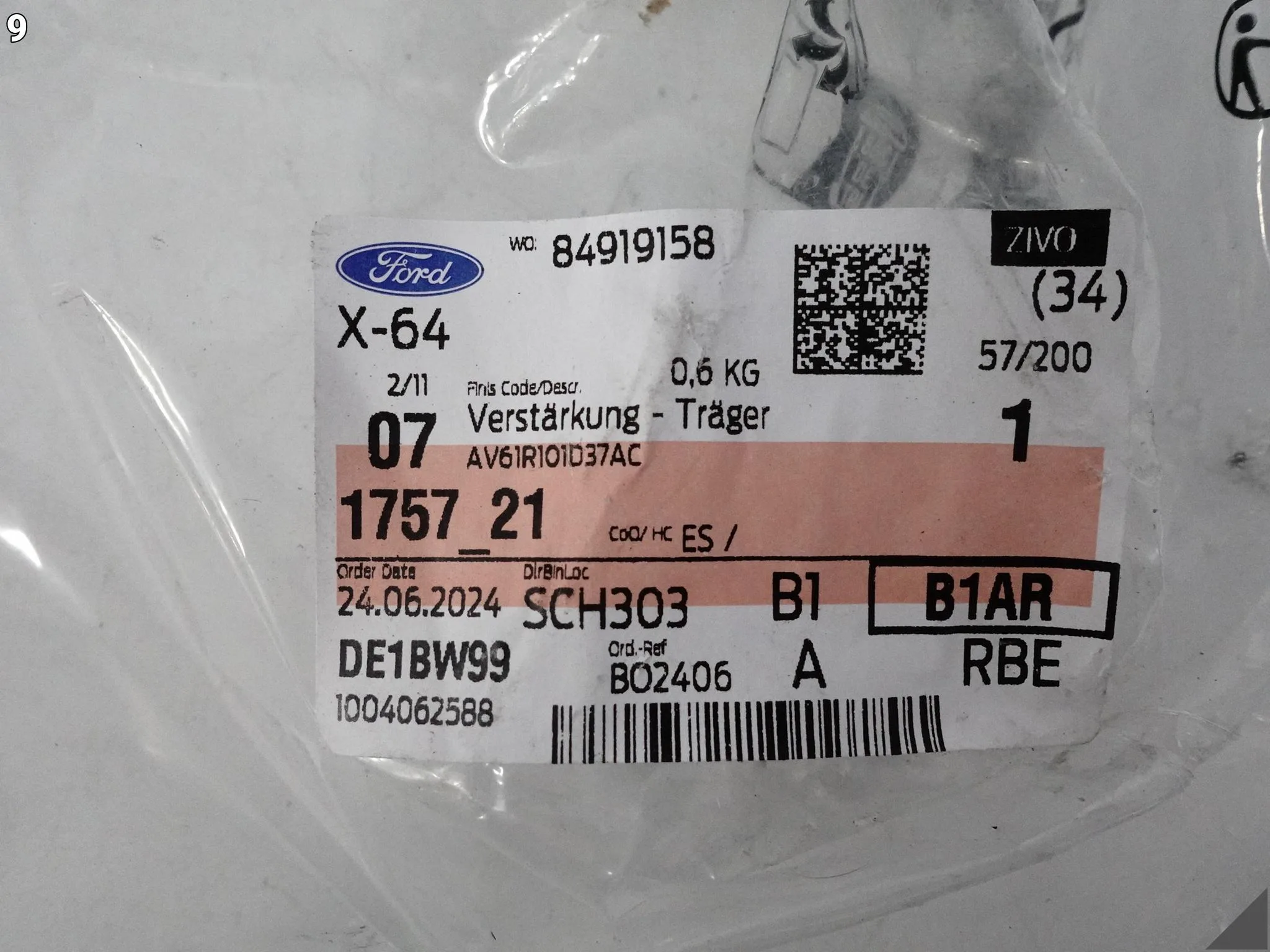 FORD C-MAX FOCUS KUGA TRANSIT MOCOWANIE KOŃCÓWKA PODŁUŻNICY PRZÓD LEWY FORD C-MAX FOCUS KUGA TRANSIT MOCOWANIE KOŃCÓWKA PODŁUŻNICY PRZÓD LEWY - obrazek 10