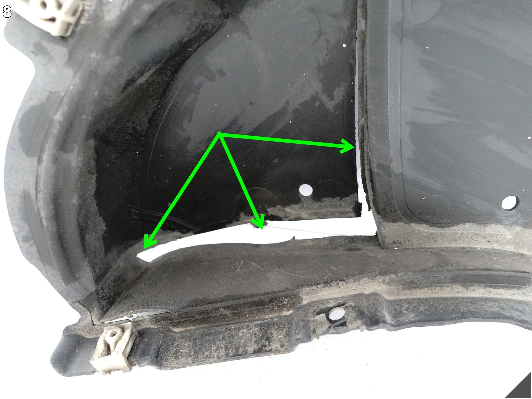 BMW 5 G30 G31 G38 17-23 LISTWA OSŁONA TRÓJKĄTNA TRÓJKĄT NADKOLA PRZÓD LEWY BMW 5 G30 G31 G38 17-23 LISTWA OSŁONA TRÓJKĄTNA TRÓJKĄT NADKOLA PRZÓD LEWY - obrazek 9
