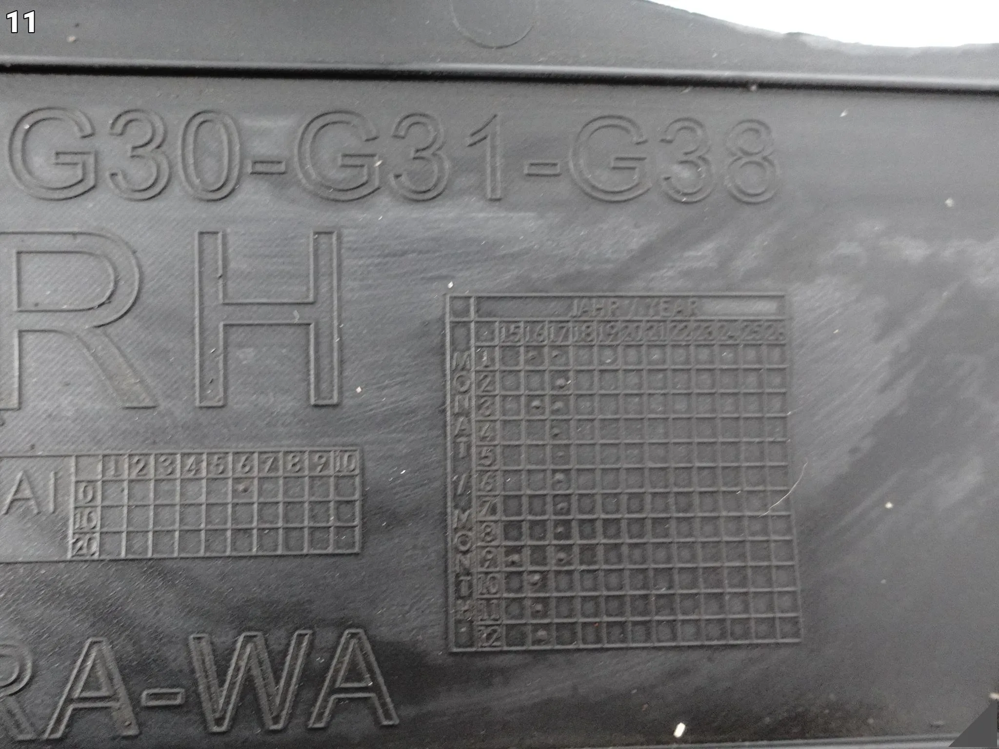 BMW 5 G30 G31 G38 17-23 LISTWA OSŁONA TRÓJKĄTNA TRÓJKĄT NADKOLA PRZÓD PRAWY BMW 5 G30 G31 G38 17-23 LISTWA OSŁONA TRÓJKĄTNA TRÓJKĄT NADKOLA PRZÓD PRAWY - obrazek 12