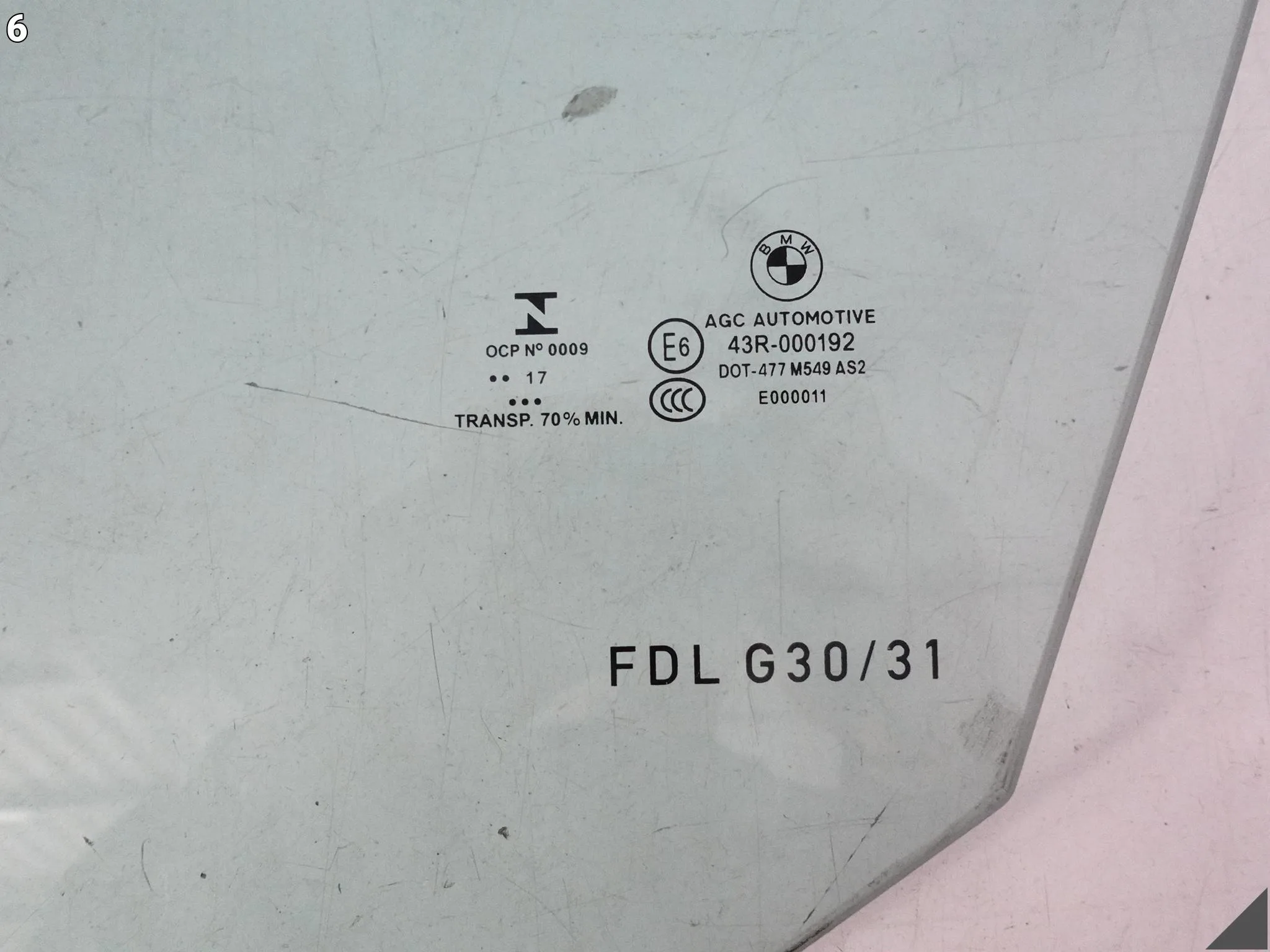 BMW 5 G30 G31 M5 F90 17-24 SZYBA BOCZNA KIEROWCY DRZWI LEWA PRZÓD 7339455 BMW 5 G30 G31 M5 F90 17-24 SZYBA BOCZNA KIEROWCY DRZWI LEWA PRZÓD 7339455 - obrazek 7