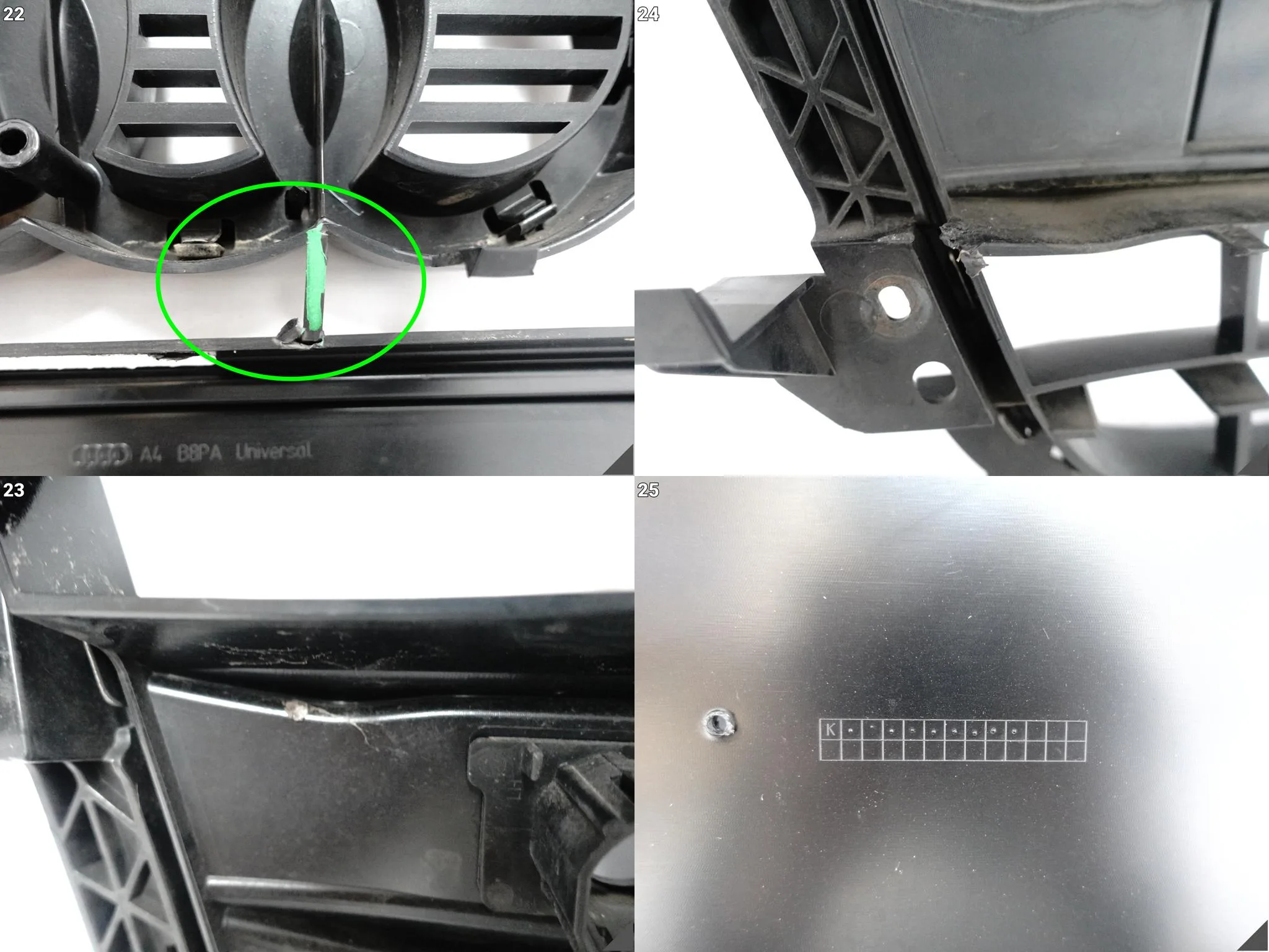 AUDI A4 S4 B8 LIFT S-LINE 12-16 ATRAPA GRILL W ZDERZAK PRZÓD (2xPDC) AUDI A4 S4 B8 LIFT S-LINE 12-16 ATRAPA GRILL W ZDERZAK PRZÓD (2xPDC) - obrazek 14