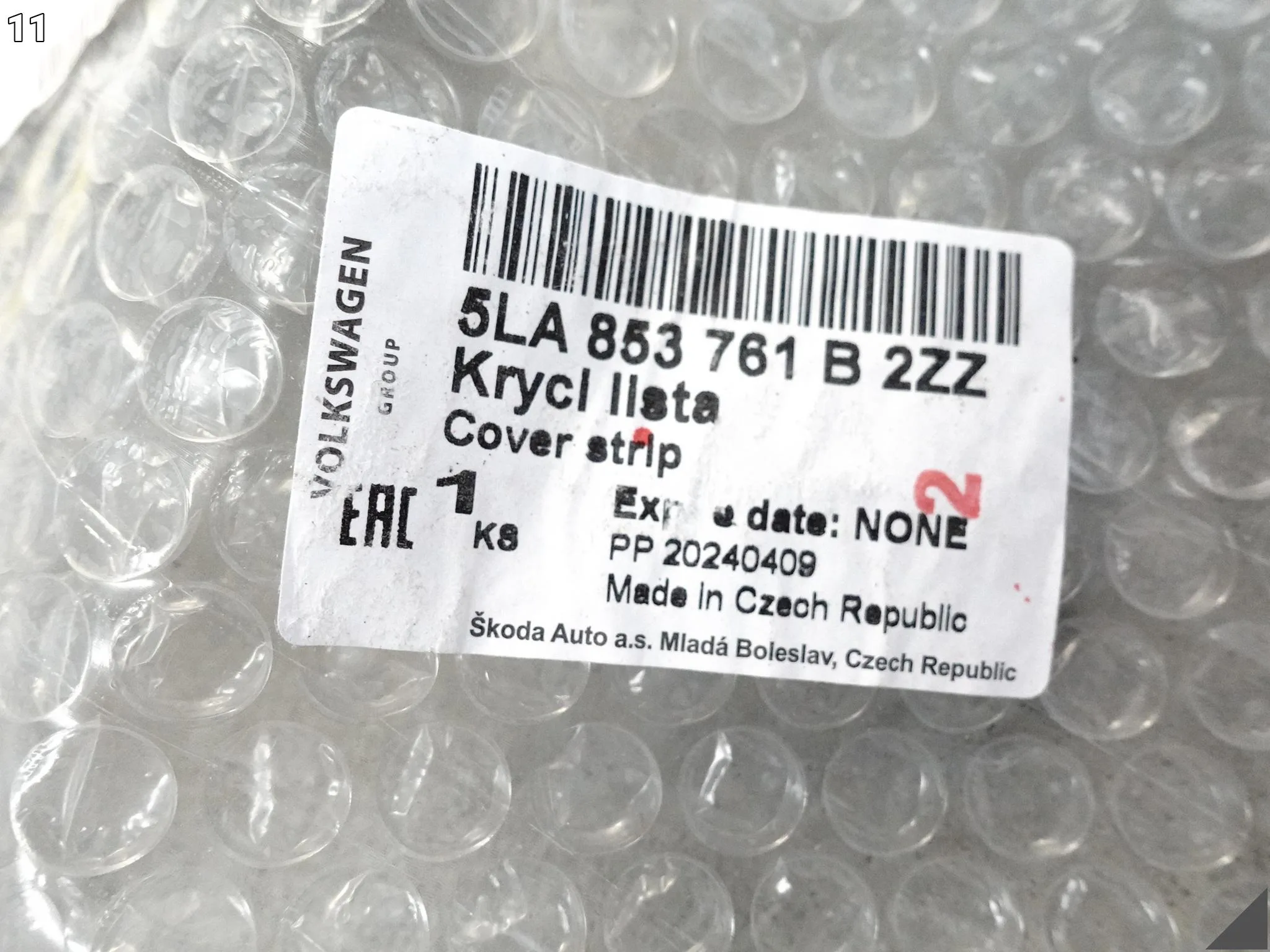 SKODA ENYAQ iV 5LA 20-25 LISTWA CHROM GRILL ATRAPA W ZDERZAK PRZÓD SKODA ENYAQ iV 5LA 20-25 LISTWA CHROM GRILL ATRAPA W ZDERZAK PRZÓD - obrazek 12