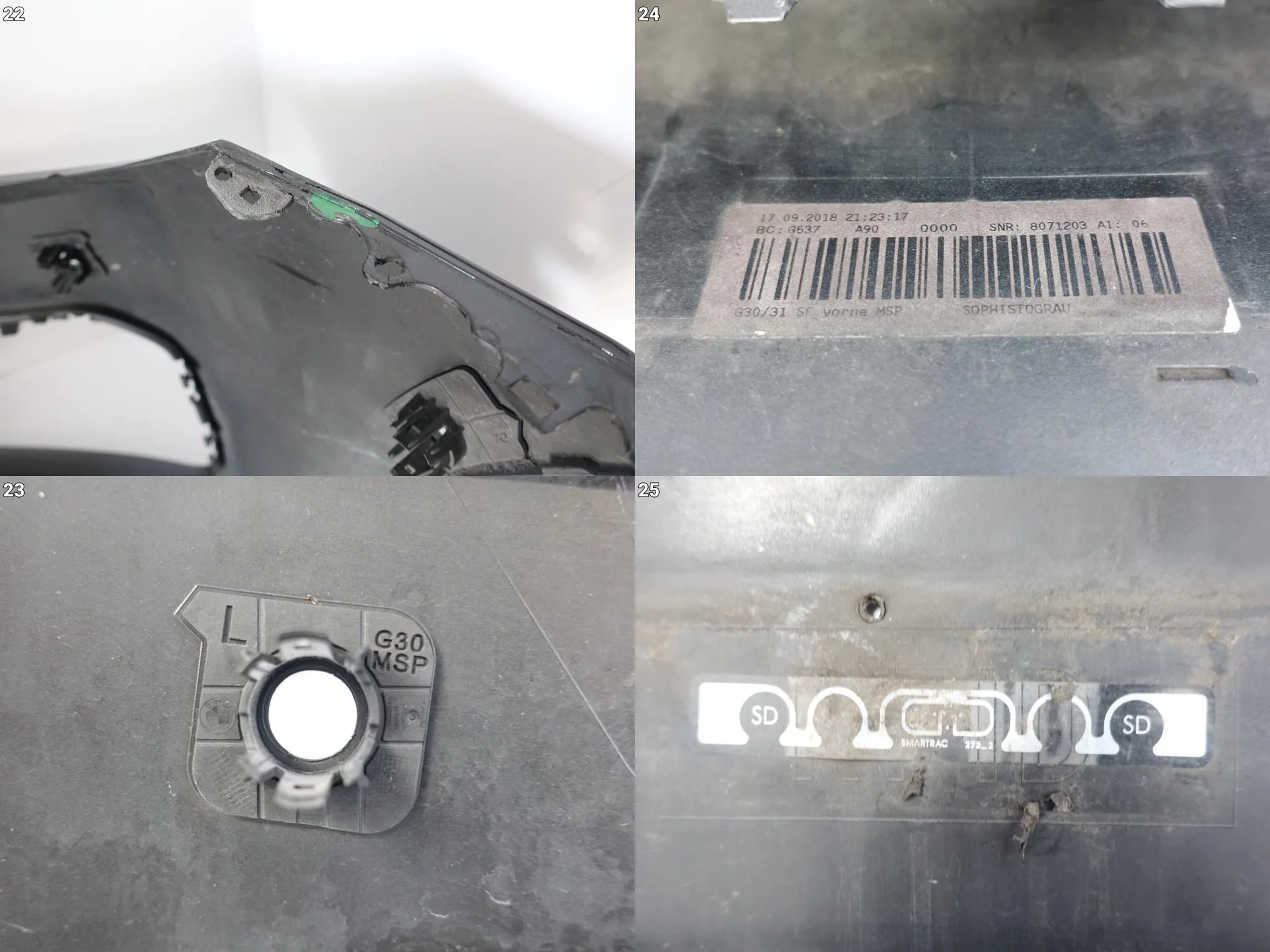 BMW 5 G30 G31 M-PAKIET 17-20 ZDERZAK BUMPER PRZÓD (6xPDC) BMW 5 G30 G31 M-PAKIET 17-20 ZDERZAK BUMPER PRZÓD (6xPDC) - obrazek 14