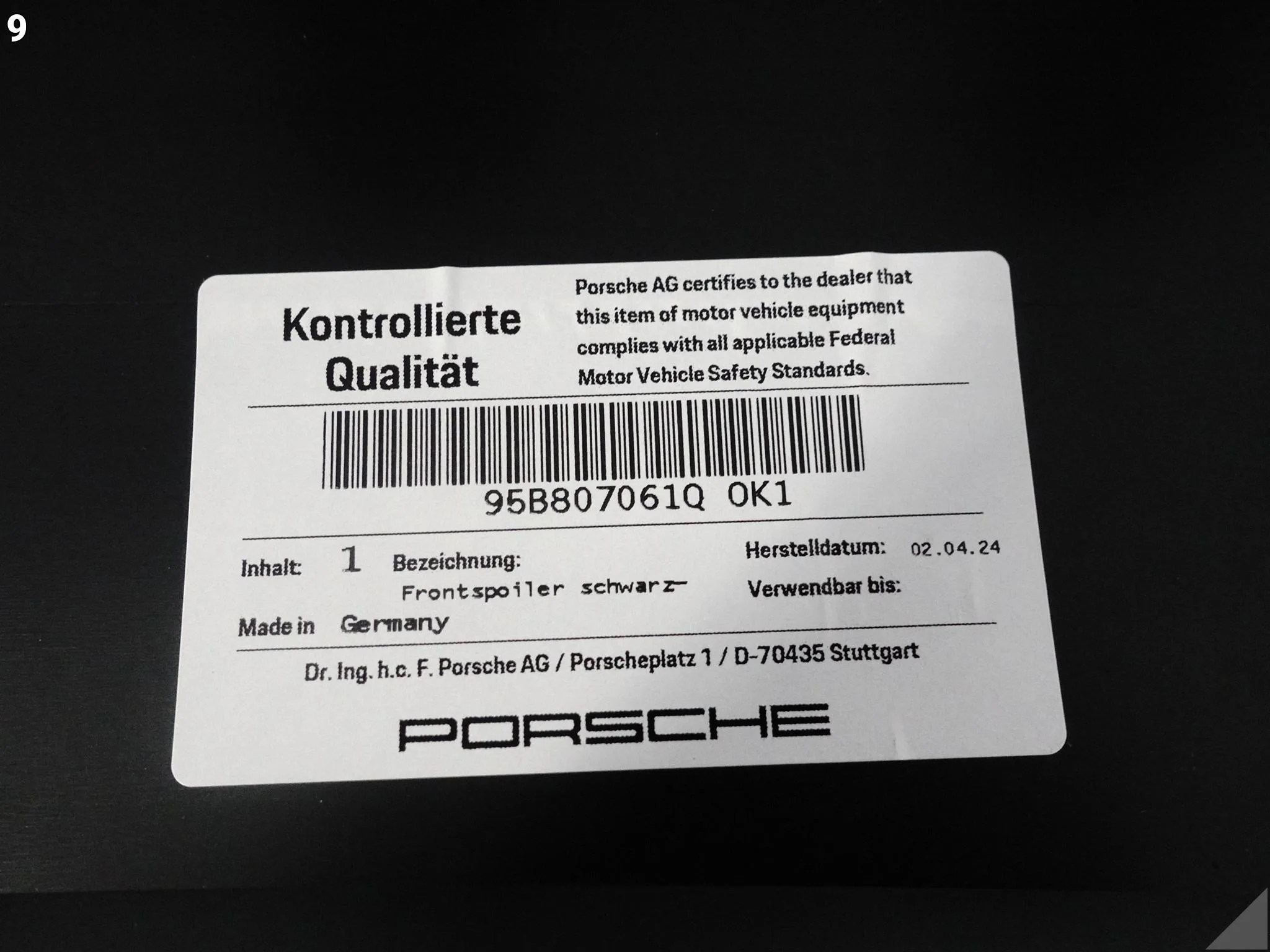 PORSCHE MACAN 95B S / GTS DRUGI LIFT 21-24 SPOILER DOKŁADKA W ZDERZAK PRZÓD PORSCHE MACAN 95B S / GTS DRUGI LIFT 21-24 SPOILER DOKŁADKA W ZDERZAK PRZÓD - obrazek 10