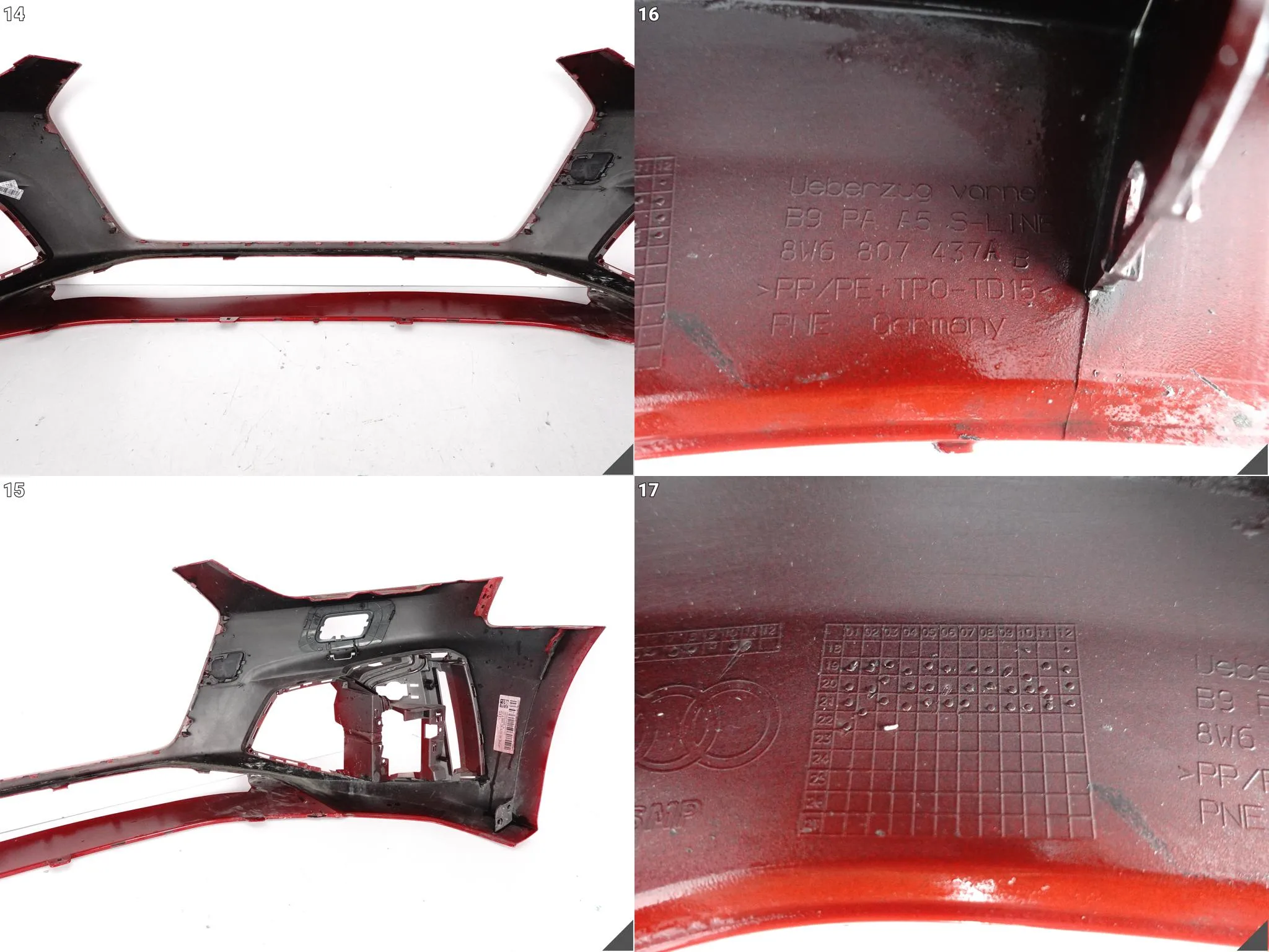 AUDI A5 S5 S-LINE F5 8W6 B9 LIFT 19-24 ZDERZAK BUMPER PRZÓD (4xPDC/SPRYSKI) AUDI A5 S5 S-LINE F5 8W6 B9 LIFT 19-24 ZDERZAK BUMPER PRZÓD (4xPDC/SPRYSKI) - obrazek 12