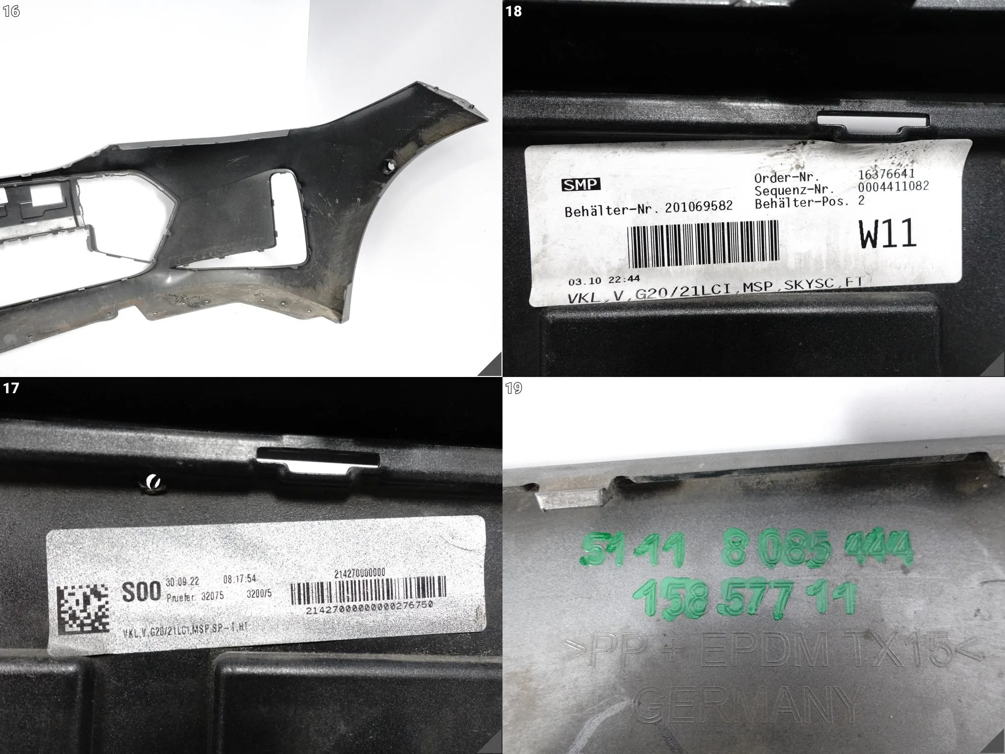 BMW 3 G20 G21 LCI LIFT M-PAKIET MSP 22- ZDERZAK BUMPER PRZÓD (PDC) BMW 3 G20 G21 LCI LIFT M-PAKIET MSP 22- ZDERZAK BUMPER PRZÓD (PDC) - obrazek 14