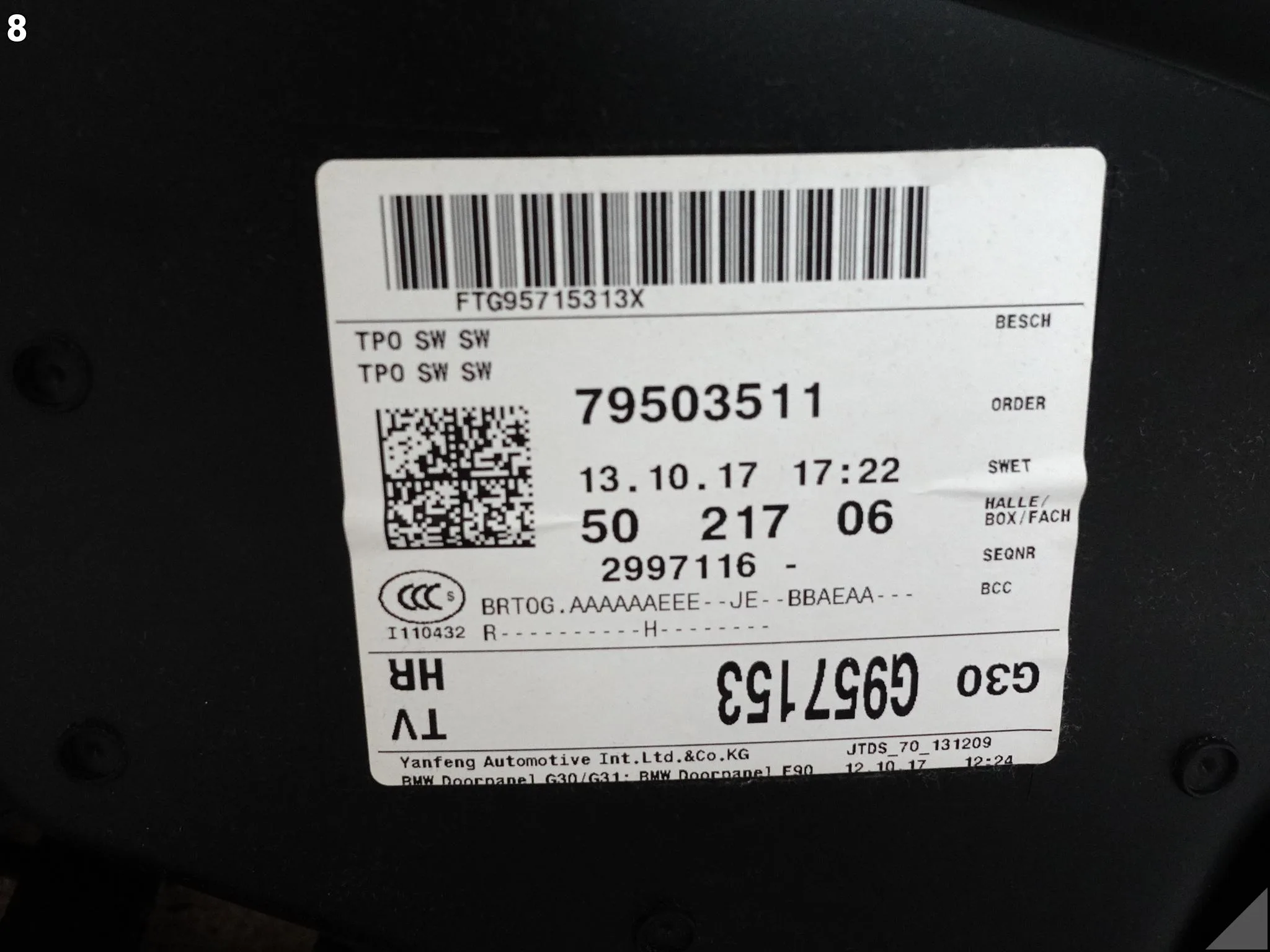 BMW 5 G30 G31 M5 F90 17-24 TAPICERKA BOCZEK DRZWI SKÓRA LISTWA UCHWYT TYŁ R BMW 5 G30 G31 M5 F90 17-24 TAPICERKA BOCZEK DRZWI SKÓRA LISTWA UCHWYT TYŁ R - obrazek 9