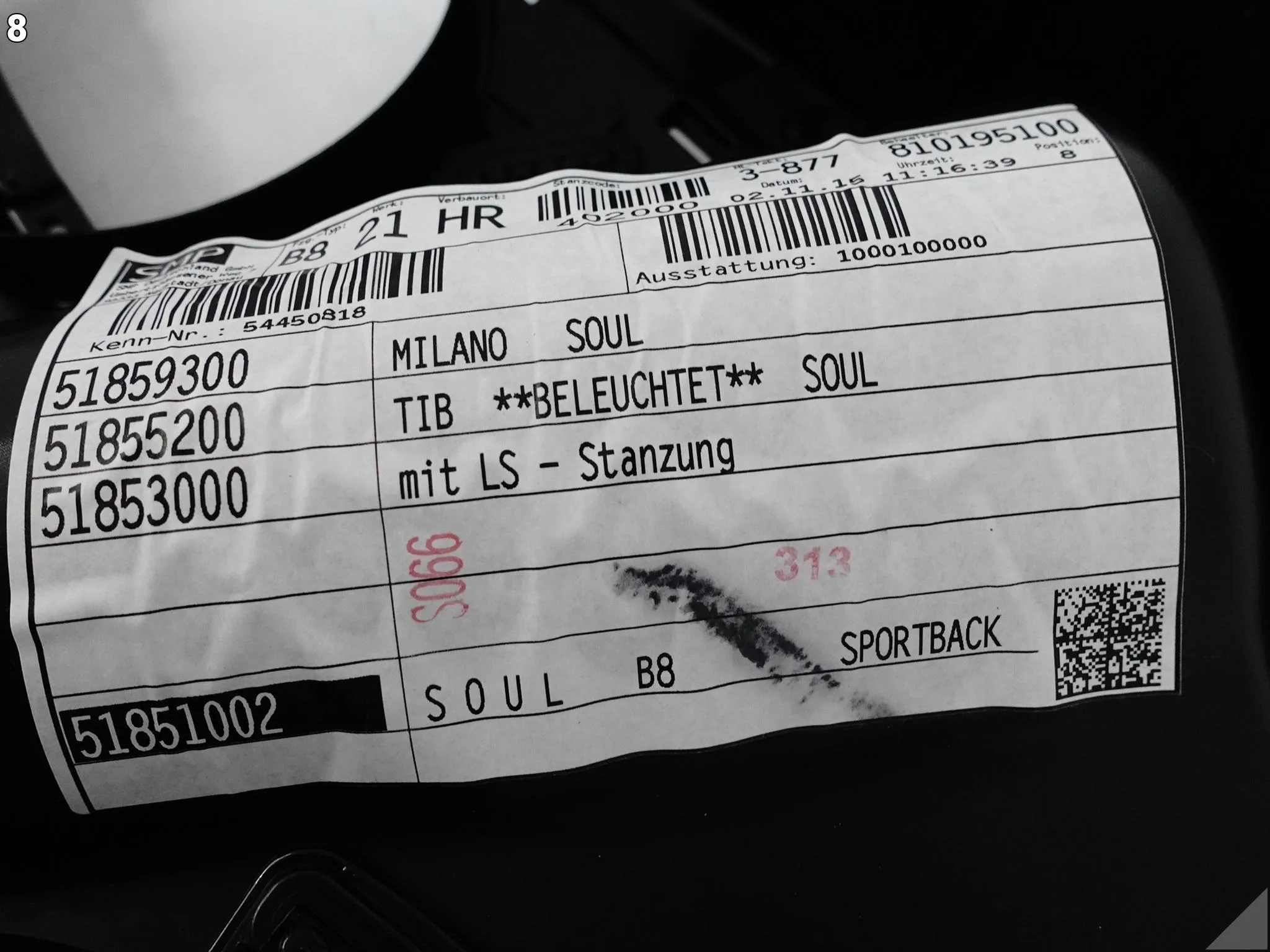 AUDI A5 S5 8T8 SPORTBACK LIFT 11-16 TAPICERKA BOCZEK DRZWI PRAWA TYŁ MILANO AUDI A5 S5 8T8 SPORTBACK LIFT 11-16 TAPICERKA BOCZEK DRZWI PRAWA TYŁ MILANO - obrazek 9