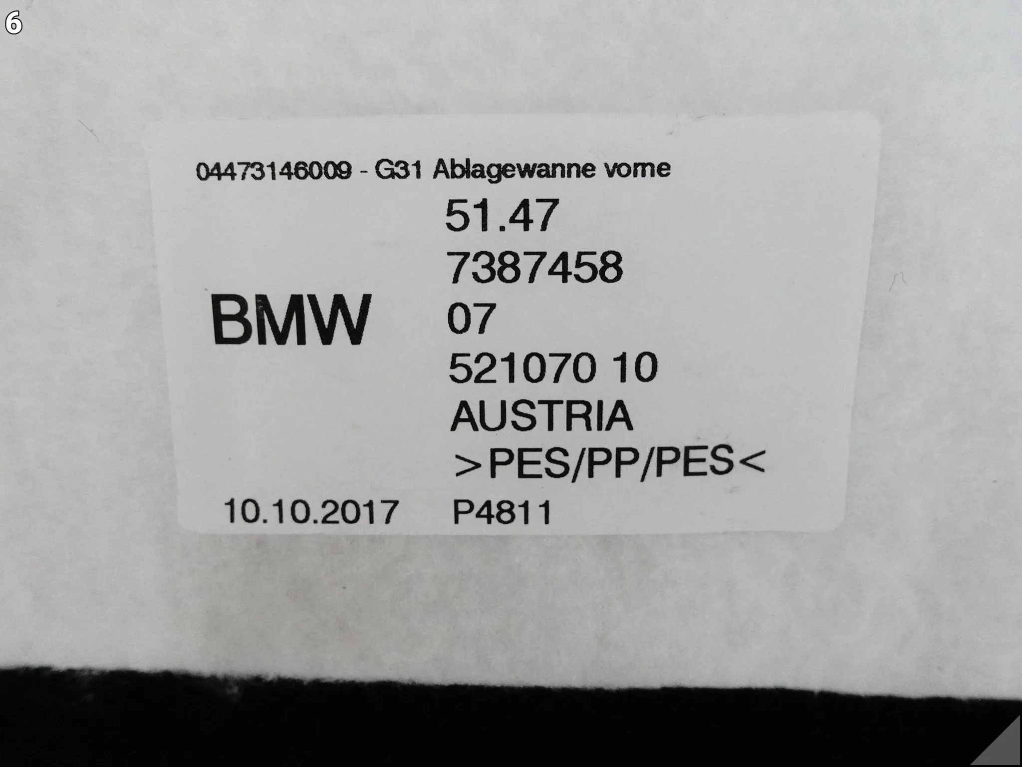 BMW 5 G31 TOURING 17-23 WYKŁADZINA PODŁOGA TAPICERKA BAGAŻNIKA PŁYTA TYŁ BMW 5 G31 TOURING 17-23 WYKŁADZINA PODŁOGA TAPICERKA BAGAŻNIKA PŁYTA TYŁ - obrazek 7