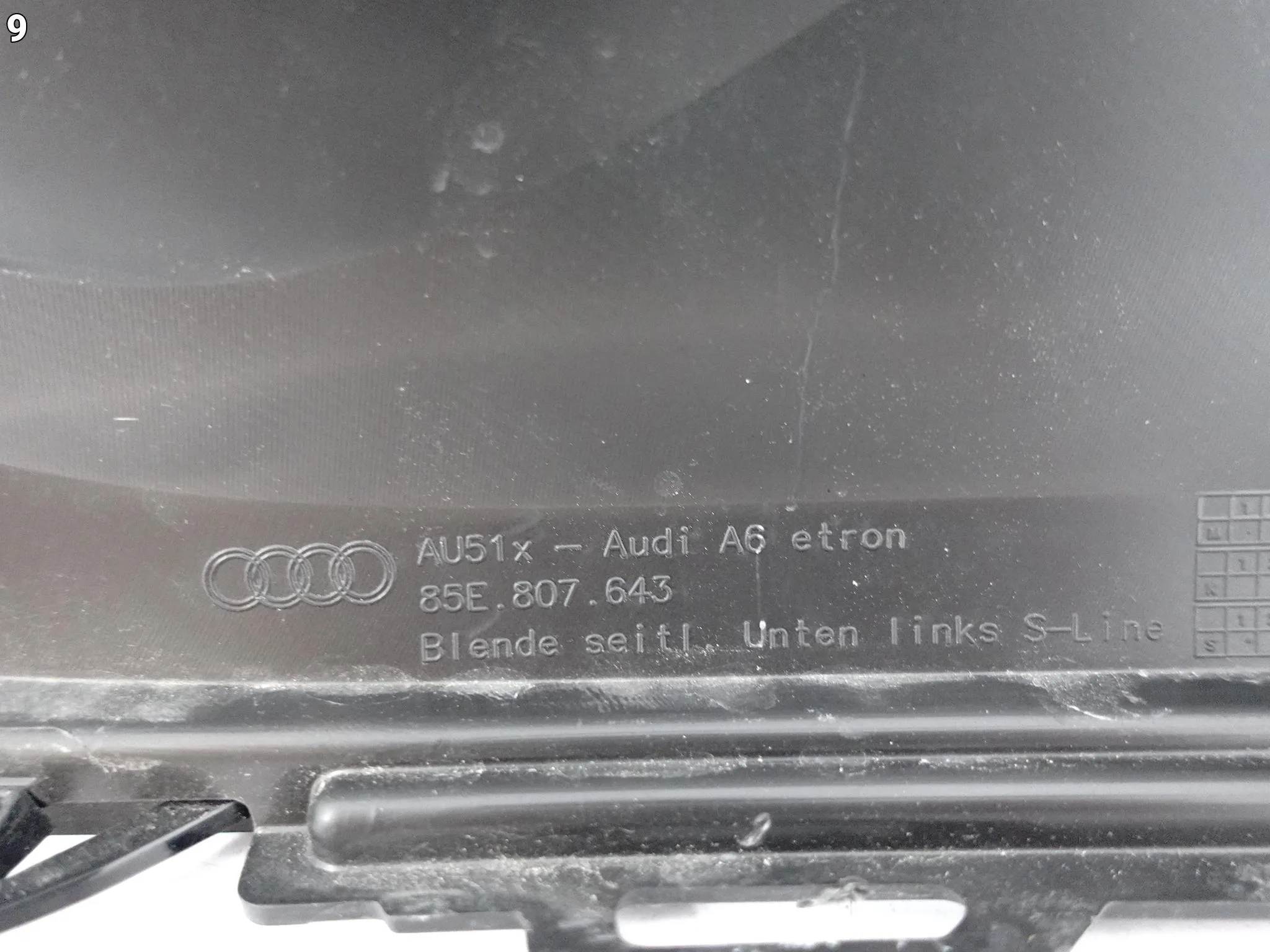 AUDI A6 S6 E-TRON 85E S-LINE 24- GRILL KRATKA BLENDA ATRAPA LEWA W ZDERZAK AUDI A6 S6 E-TRON 85E S-LINE 24- GRILL KRATKA BLENDA ATRAPA LEWA W ZDERZAK - obrazek 10