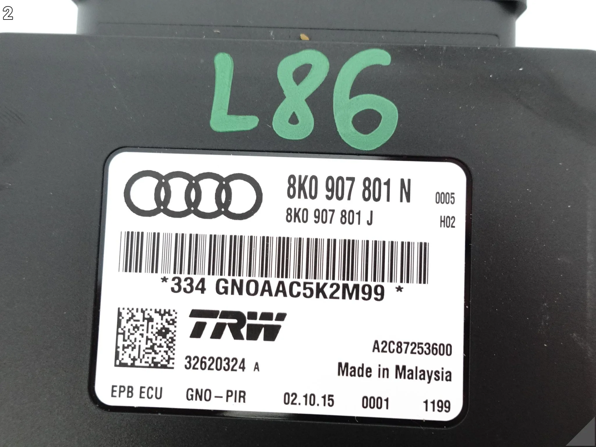 AUDI A5 S5 8T0 A4 S4 8K0 B8 LIFT 11-16 MODUŁ HAMULCA RĘCZNEGO 8K0907801N AUDI A5 S5 8T0 A4 S4 8K0 B8 LIFT 11-16 MODUŁ HAMULCA RĘCZNEGO 8K0907801N - obrazek 3