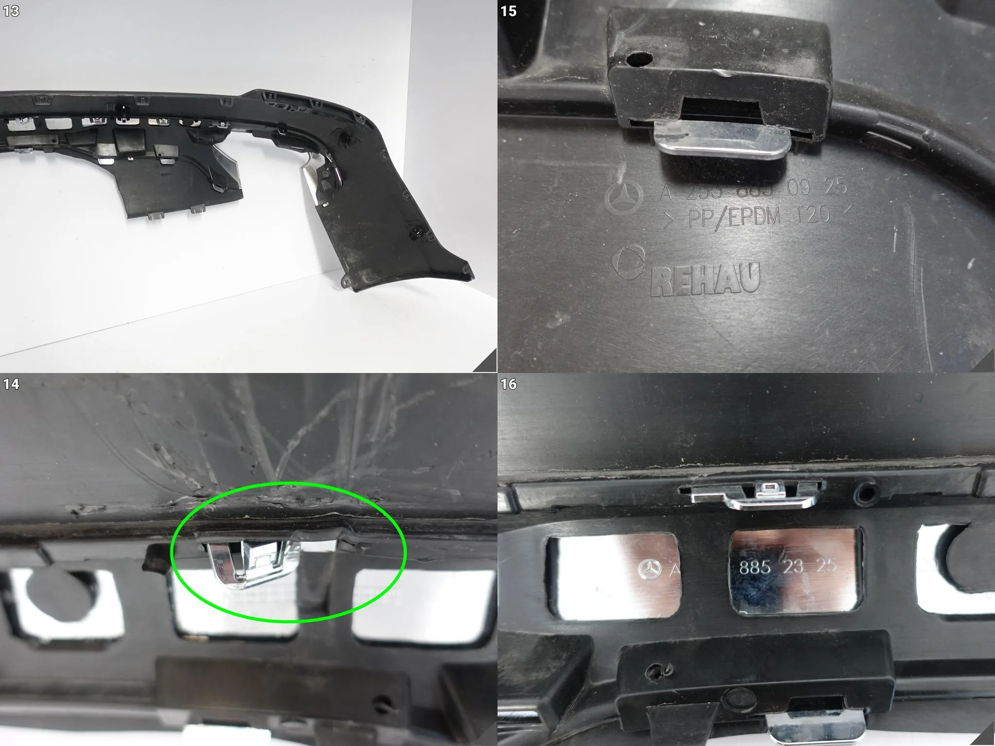 MERCEDES GLC X253 W253 SUV ZWYKŁY 15-19 ZDERZAK SPOILER DYFUZOR CHROM TYŁ MERCEDES GLC X253 W253 SUV ZWYKŁY 15-19 ZDERZAK SPOILER DYFUZOR CHROM TYŁ - obrazek 14