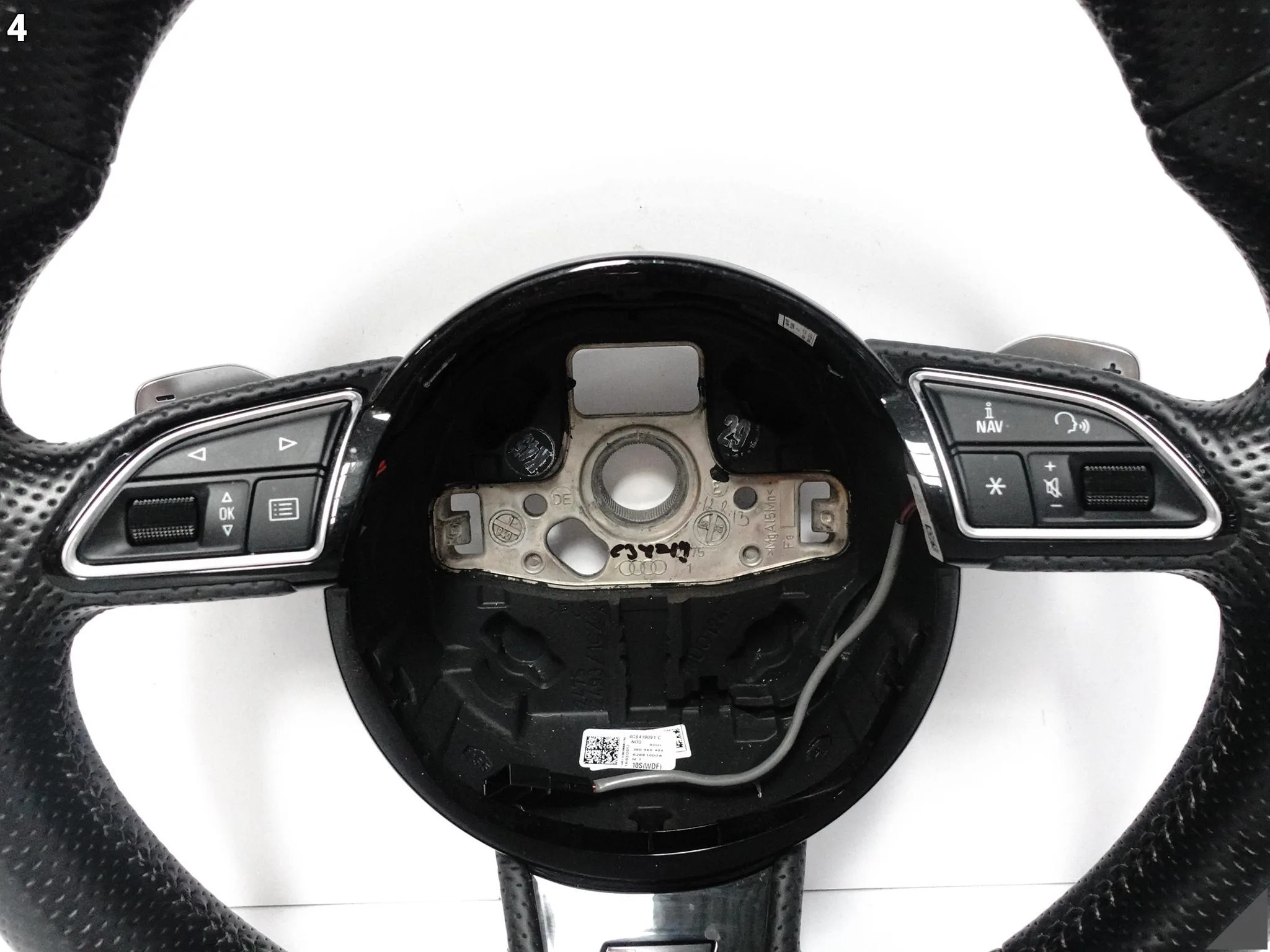AUDI RS7 4G8 C7 13-15 KIEROWNICA WIELOFUNKCYJA SPORTOWA SKÓRA SZARA NIĆ NOQ AUDI RS7 4G8 C7 13-15 KIEROWNICA WIELOFUNKCYJA SPORTOWA SKÓRA SZARA NIĆ NOQ - obrazek 5