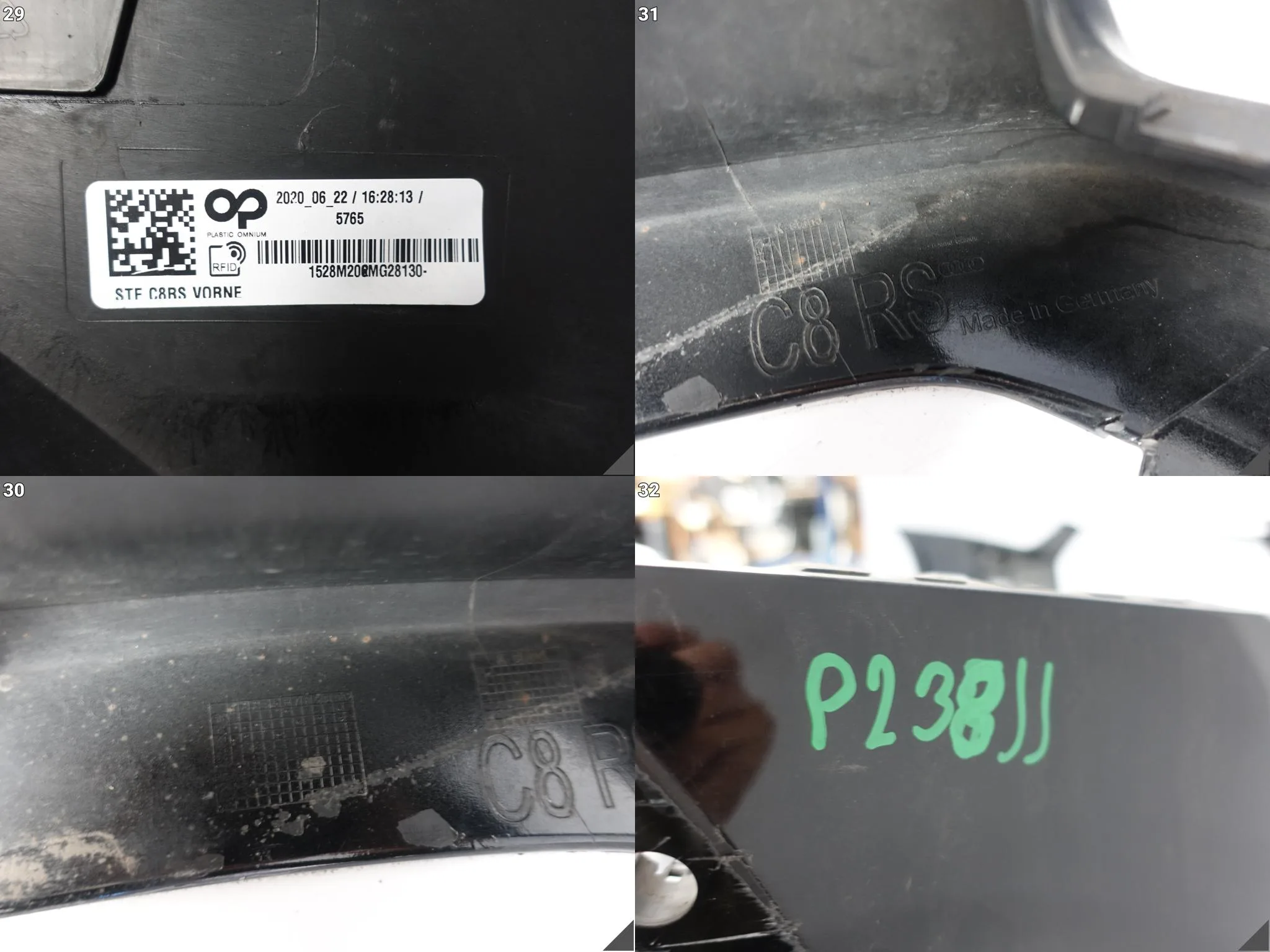 AUDI RS7 4K8 RS6 4K0 C8 20- ZDERZAK BUMPER PRZÓD (SPRYSKI/6xPDC) + ZAŚLEPKI AUDI RS7 4K8 RS6 4K0 C8 20- ZDERZAK BUMPER PRZÓD (SPRYSKI/6xPDC) + ZAŚLEPKI - obrazek 15