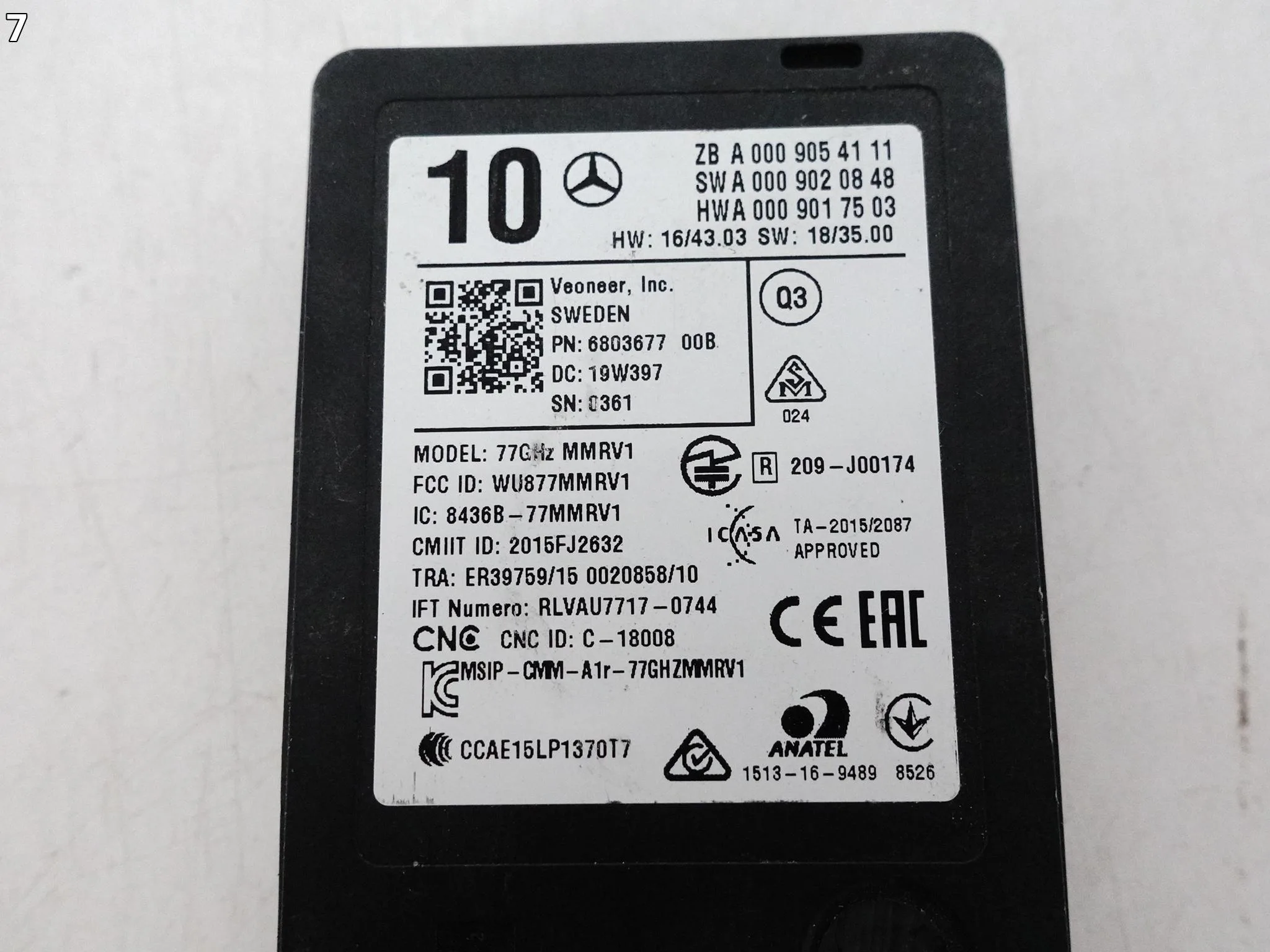 MERCEDES E W213 C238 AMG GT C190 CLS C257 MODUŁ CZUJNIK POLA RADAR SENSOR MERCEDES E W213 C238 AMG GT C190 CLS C257 MODUŁ CZUJNIK POLA RADAR SENSOR - obrazek 8