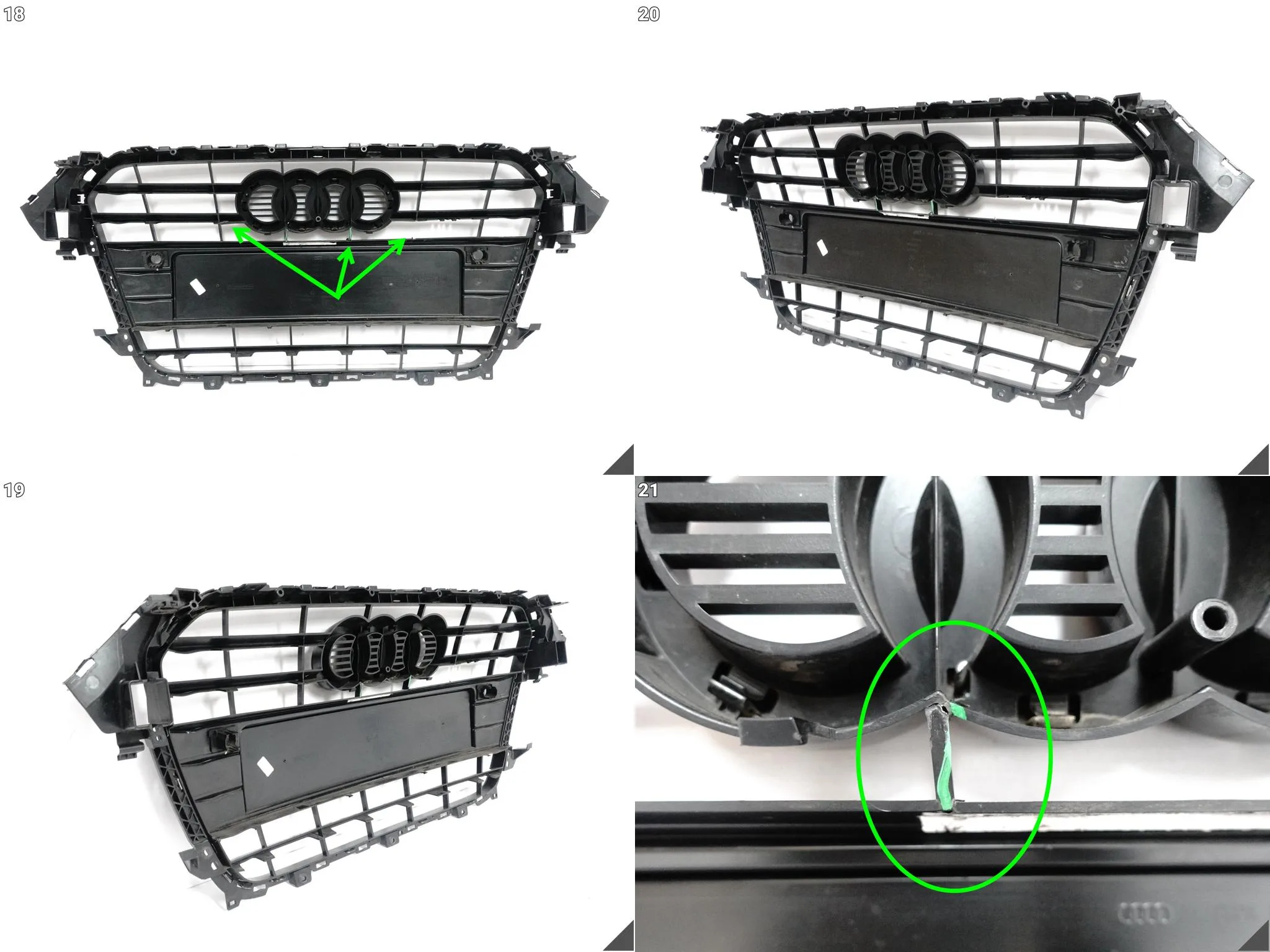 AUDI A4 S4 B8 LIFT S-LINE 12-16 ATRAPA GRILL W ZDERZAK PRZÓD (2xPDC) AUDI A4 S4 B8 LIFT S-LINE 12-16 ATRAPA GRILL W ZDERZAK PRZÓD (2xPDC) - obrazek 13