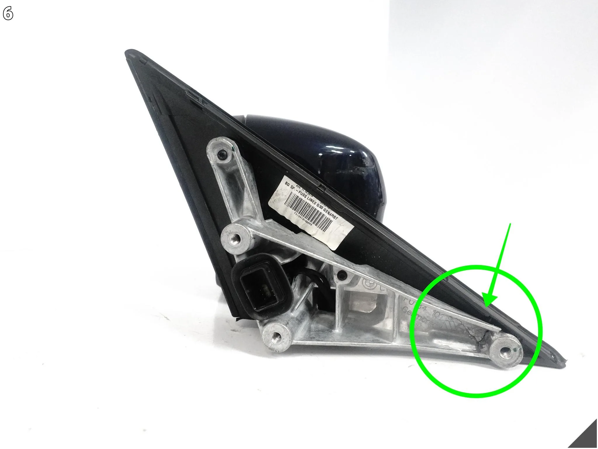 BMW 5 G30 G31 17-24 LUSTERKO OBUDOWA LEWE 5 PIN KOLOR A89 IMPERIALBLAU BMW 5 G30 G31 17-24 LUSTERKO OBUDOWA LEWE 5 PIN KOLOR A89 IMPERIALBLAU - obrazek 7