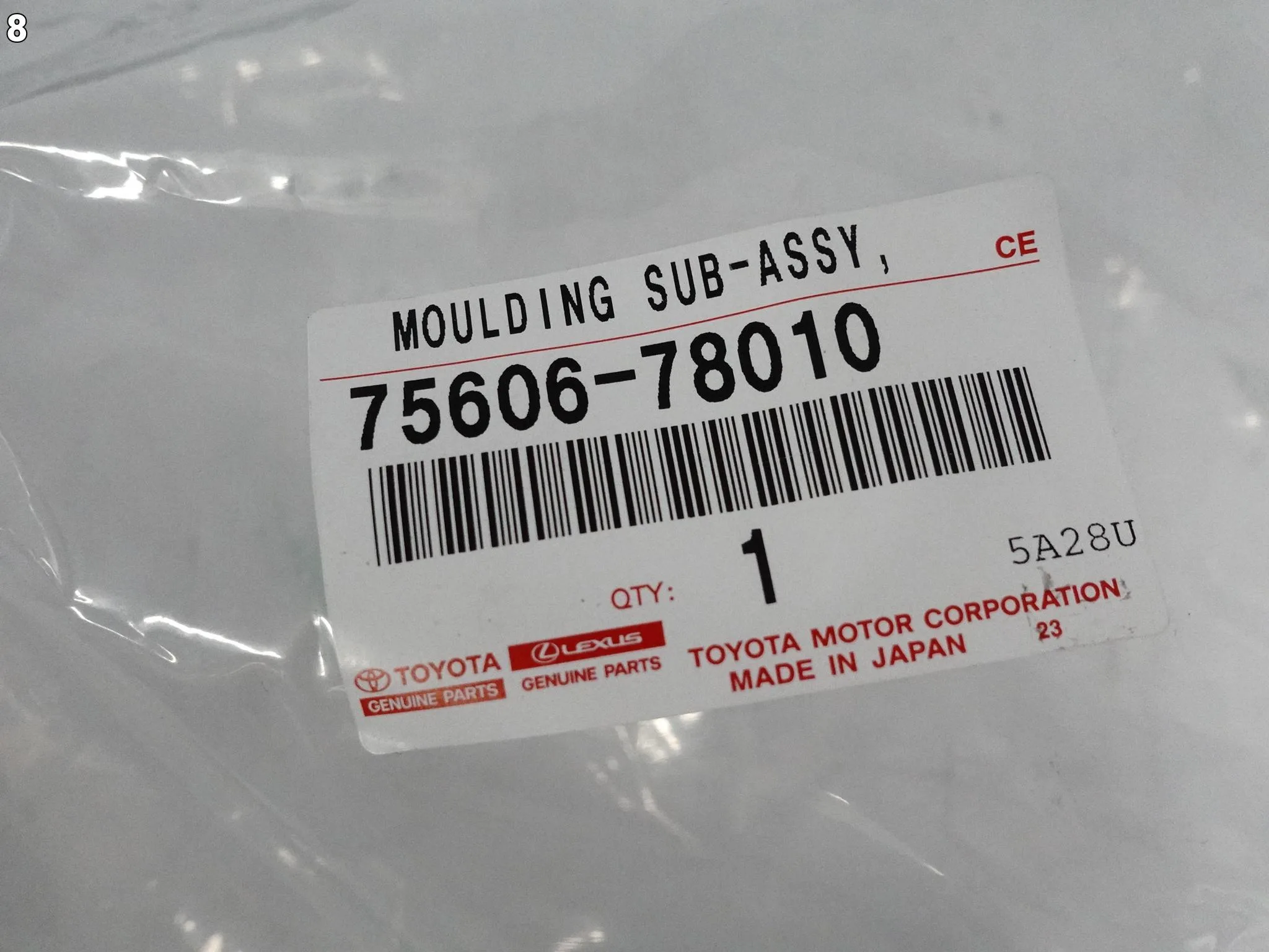 LEXUS NX I 14-21 LIFT LISTWA NA BŁOTNIK LEWA TYŁ 75606-78010 NOWA ORG LEXUS NX I 14-21 LIFT LISTWA NA BŁOTNIK LEWA TYŁ 75606-78010 NOWA ORG - obrazek 9