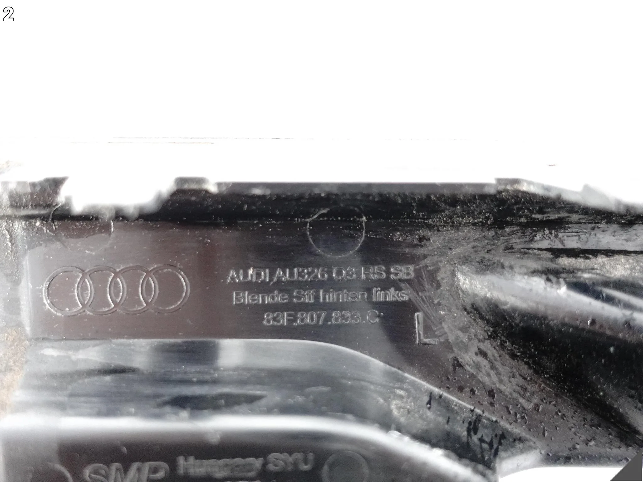 AUDI RSQ3 Q3 RS II F3 83F SPORTBACK 19-25 ZDERZAK KRATKA LISTWA LEWA TYŁ AUDI RSQ3 Q3 RS II F3 83F SPORTBACK 19-25 ZDERZAK KRATKA LISTWA LEWA TYŁ - obrazek 3
