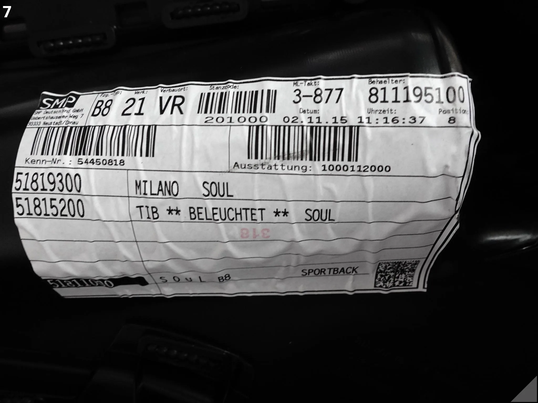 AUDI A5 S5 8T8 SPORTBACK 11-16 TAPICERKA BOCZEK DRZWI PRAWA PRZÓD MILANO AUDI A5 S5 8T8 SPORTBACK 11-16 TAPICERKA BOCZEK DRZWI PRAWA PRZÓD MILANO - obrazek 8