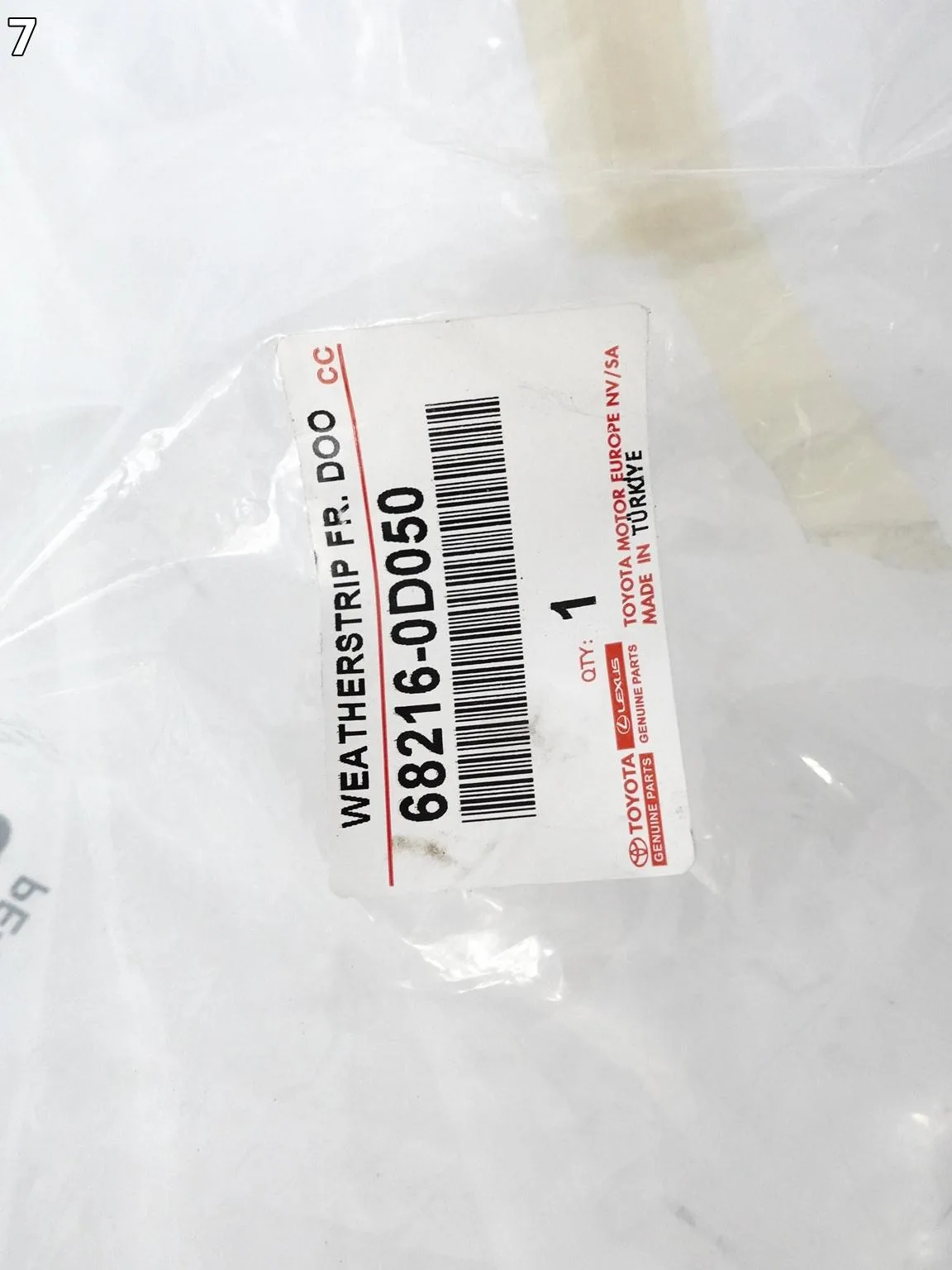 TOYOTA YARIS III 3 LIFT 15-18 LISTWA USZCZELKA SZYBY DRZWI PRZÓD LEWY TOYOTA YARIS III 3 LIFT 15-18 LISTWA USZCZELKA SZYBY DRZWI PRZÓD LEWY - obrazek 8