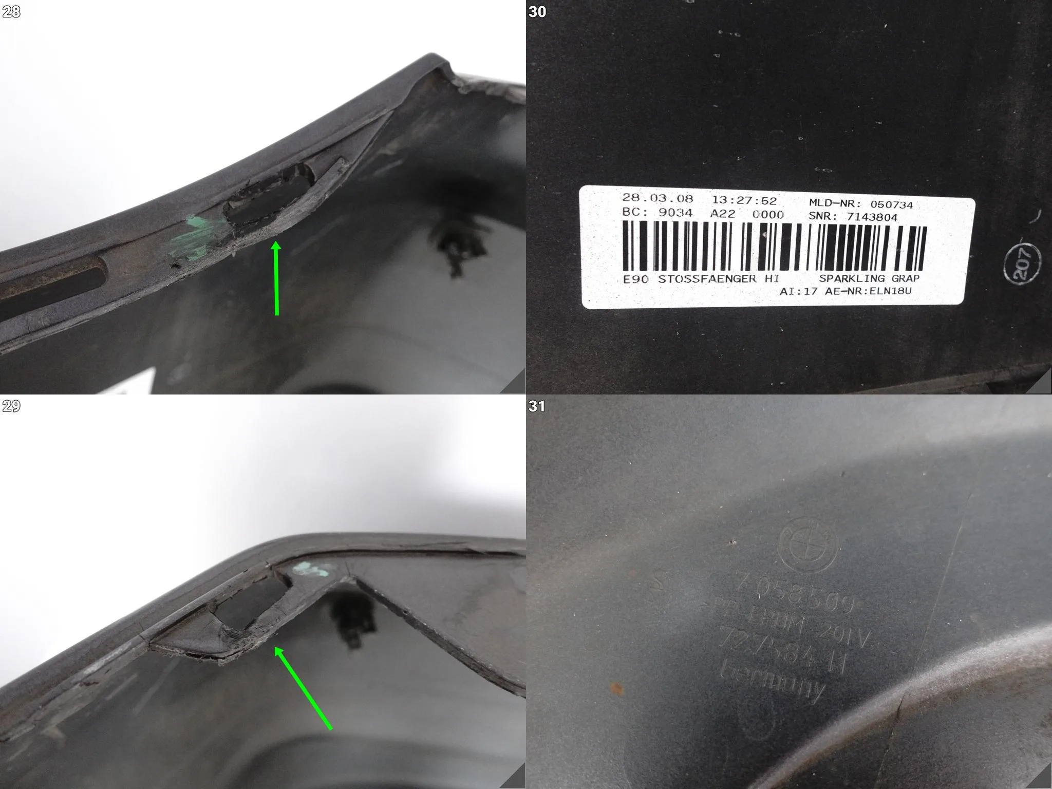 BMW 3 E90 SEDAN ZWYKŁY 04-08 ZDERZAK BUMPER TYŁ (4XPDC) 7058509 BMW 3 E90 SEDAN ZWYKŁY 04-08 ZDERZAK BUMPER TYŁ (4XPDC) 7058509 - obrazek 14