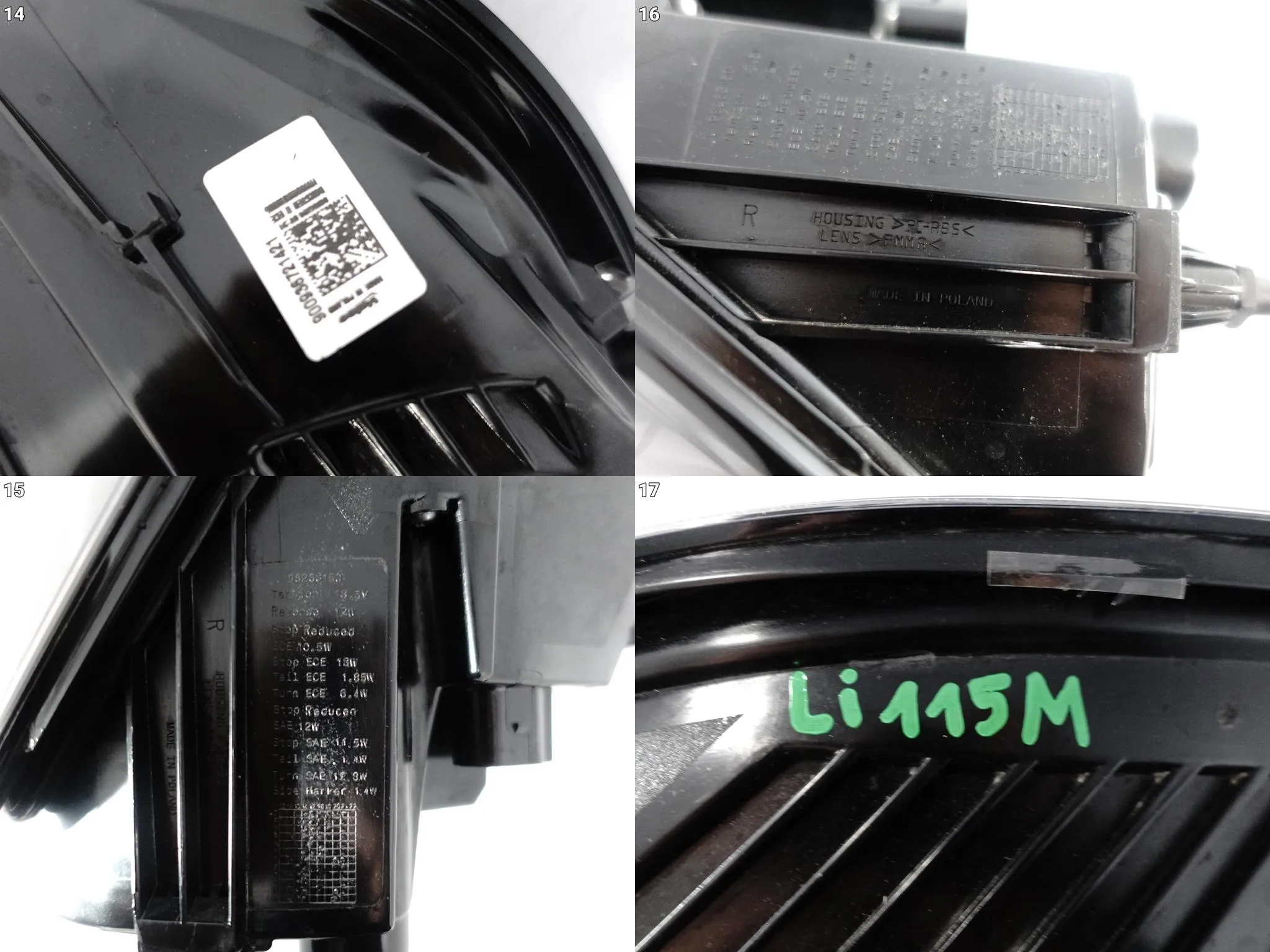 PORSCHE 718 CAYMAN 982 982C BOXSTER 16- LAMPA LED PRAWA TYŁ EUROPA CZARNA PORSCHE 718 CAYMAN 982 982C BOXSTER 16- LAMPA LED PRAWA TYŁ EUROPA CZARNA - obrazek 15