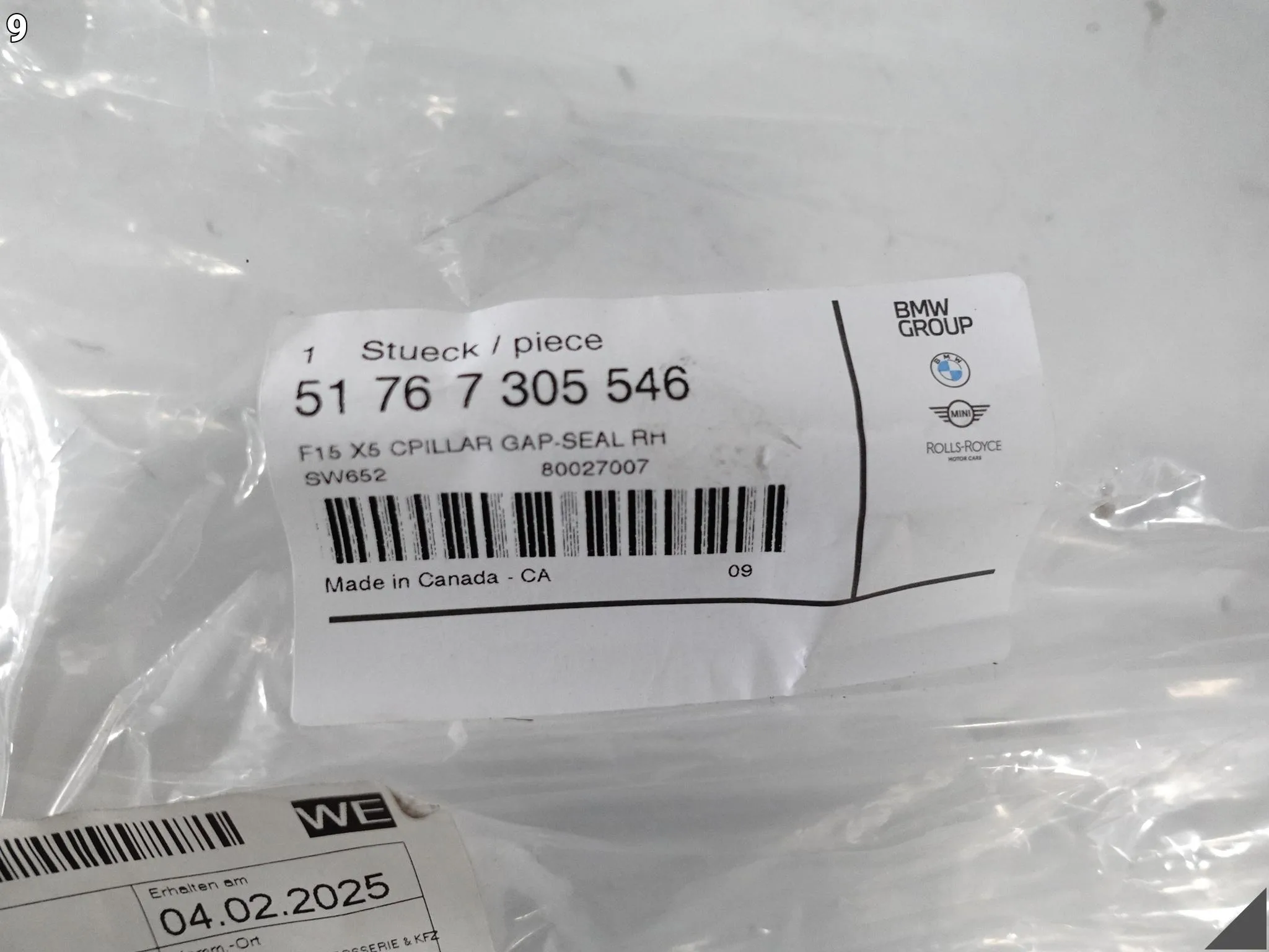 BMW X5 X5M F15 F85 13-18 DRZWI USZCZELKA LISTWA SŁUPKA C PRAWA 7305546 BMW X5 X5M F15 F85 13-18 DRZWI USZCZELKA LISTWA SŁUPKA C PRAWA 7305546 - obrazek 10