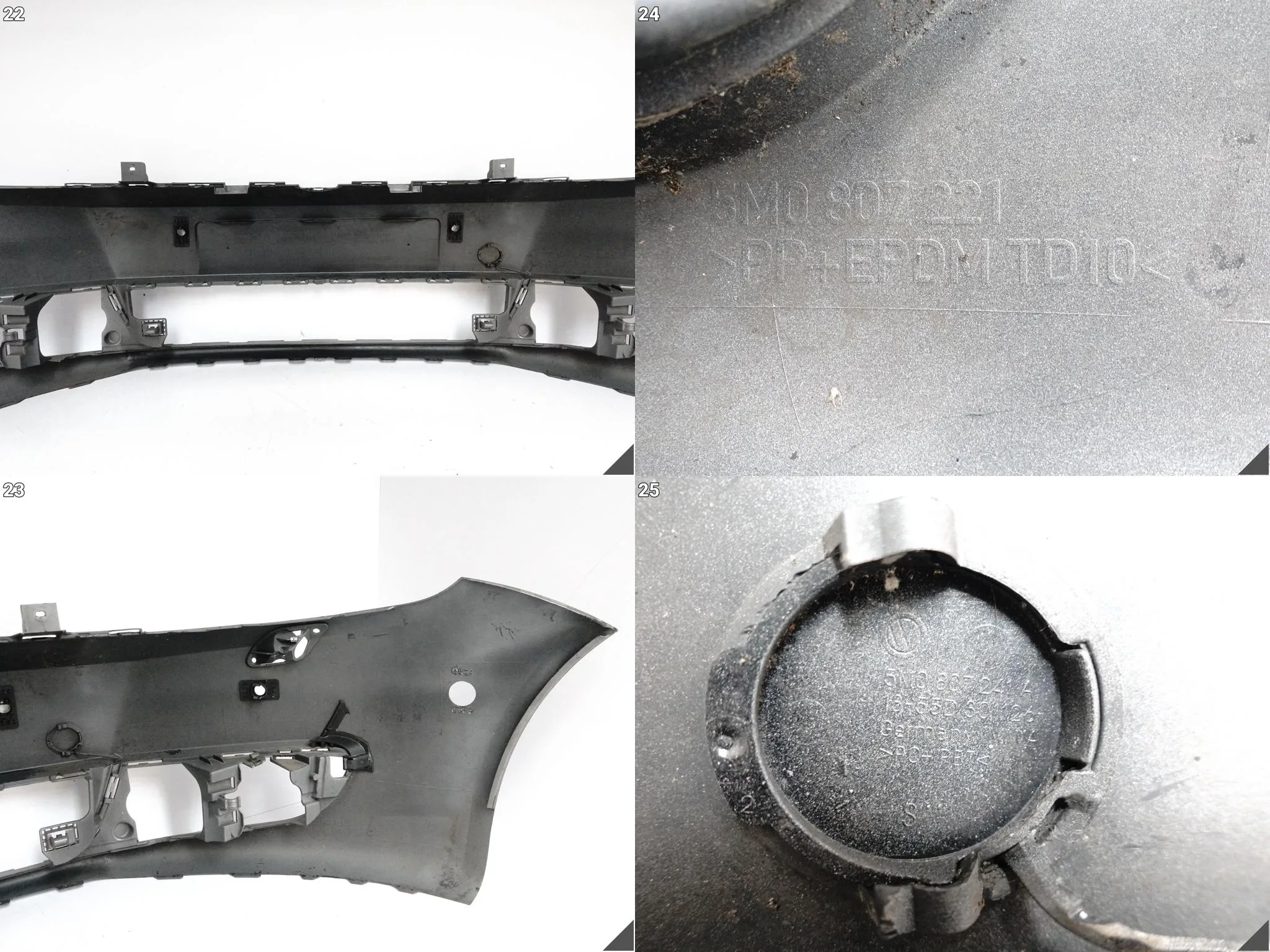 VW GOLF PLUS + LIFT 09-14 ZWYKŁY ZDERZAK BUMPER PRZÓD (6xPDC/SRPYSKI) VW GOLF PLUS + LIFT 09-14 ZWYKŁY ZDERZAK BUMPER PRZÓD (6xPDC/SRPYSKI) - obrazek 14