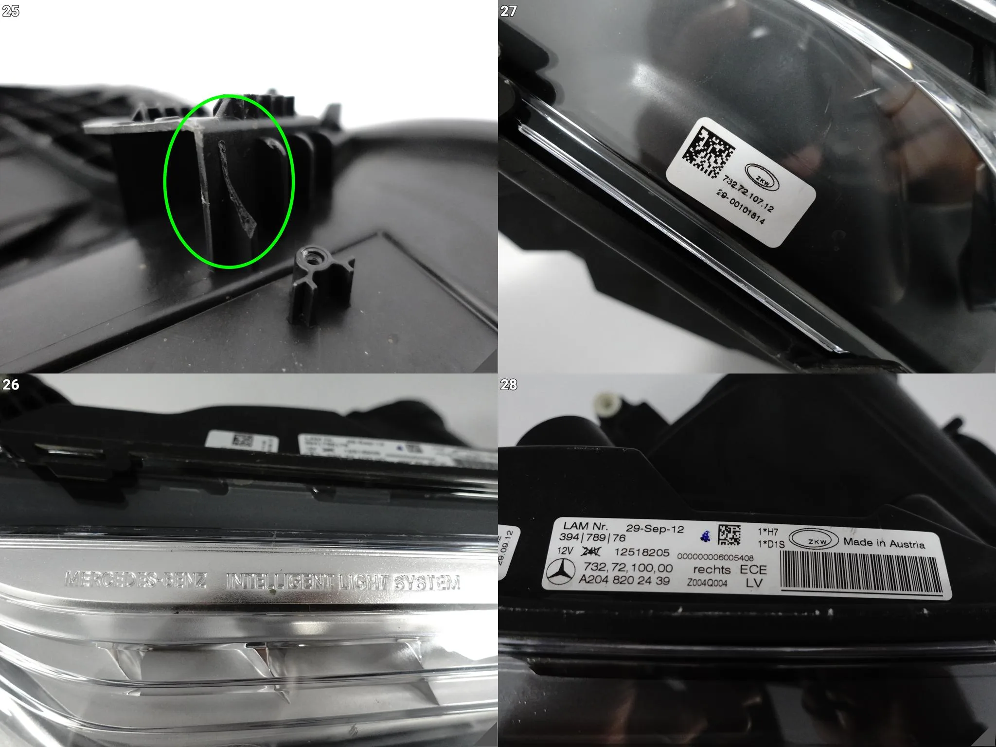 MERCEDES GLK X204 12-15 LIFT MOPF ILS XENON + LED LAMPA PRAWA PRZÓD EUROPA MERCEDES GLK X204 12-15 LIFT MOPF ILS XENON + LED LAMPA PRAWA PRZÓD EUROPA - obrazek 14
