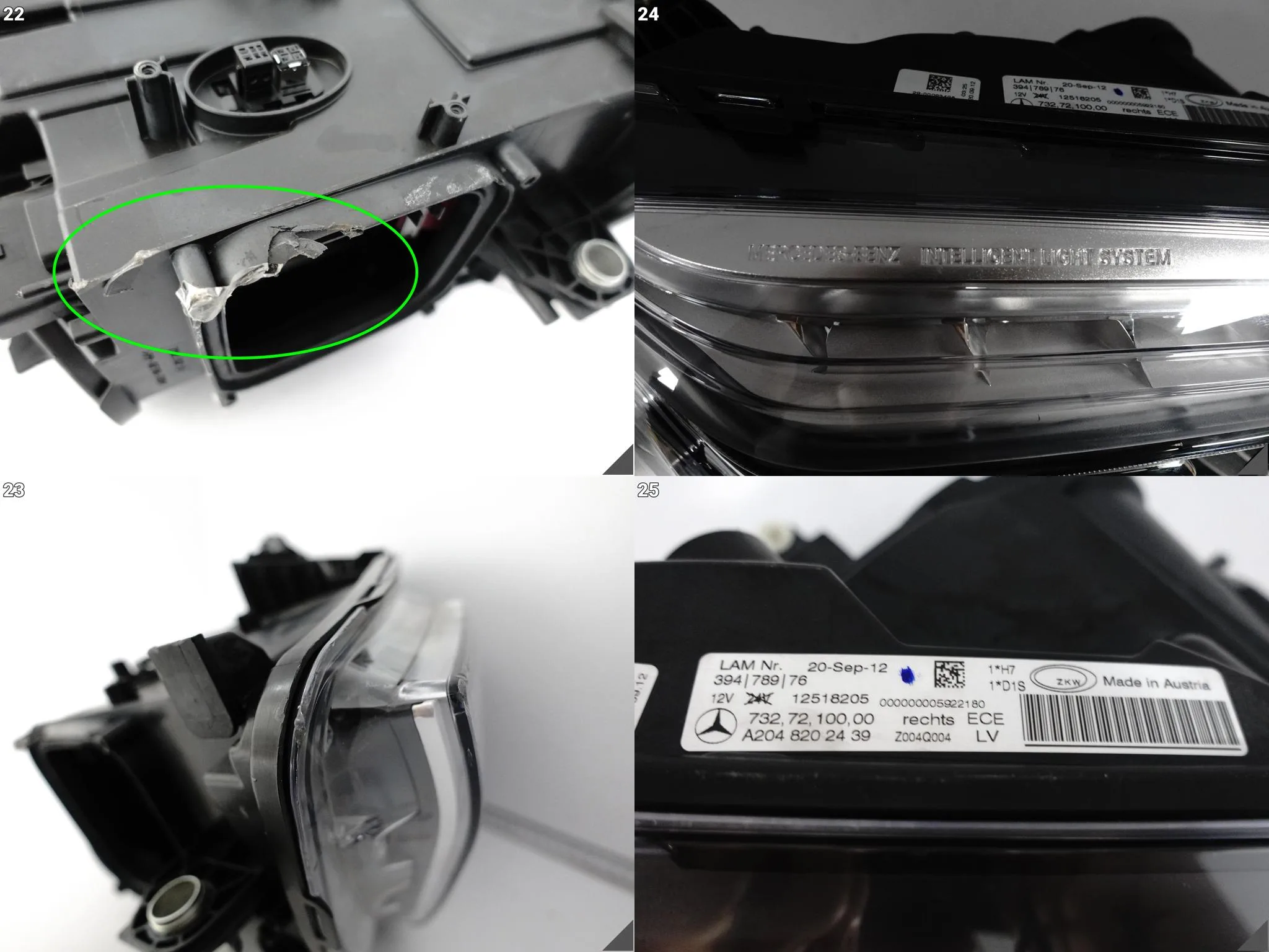 MERCEDES GLK X204 12-15 LIFT MOPF ILS XENON + LED LAMPA PRAWA PRZÓD EUROPA MERCEDES GLK X204 12-15 LIFT MOPF ILS XENON + LED LAMPA PRAWA PRZÓD EUROPA - obrazek 14