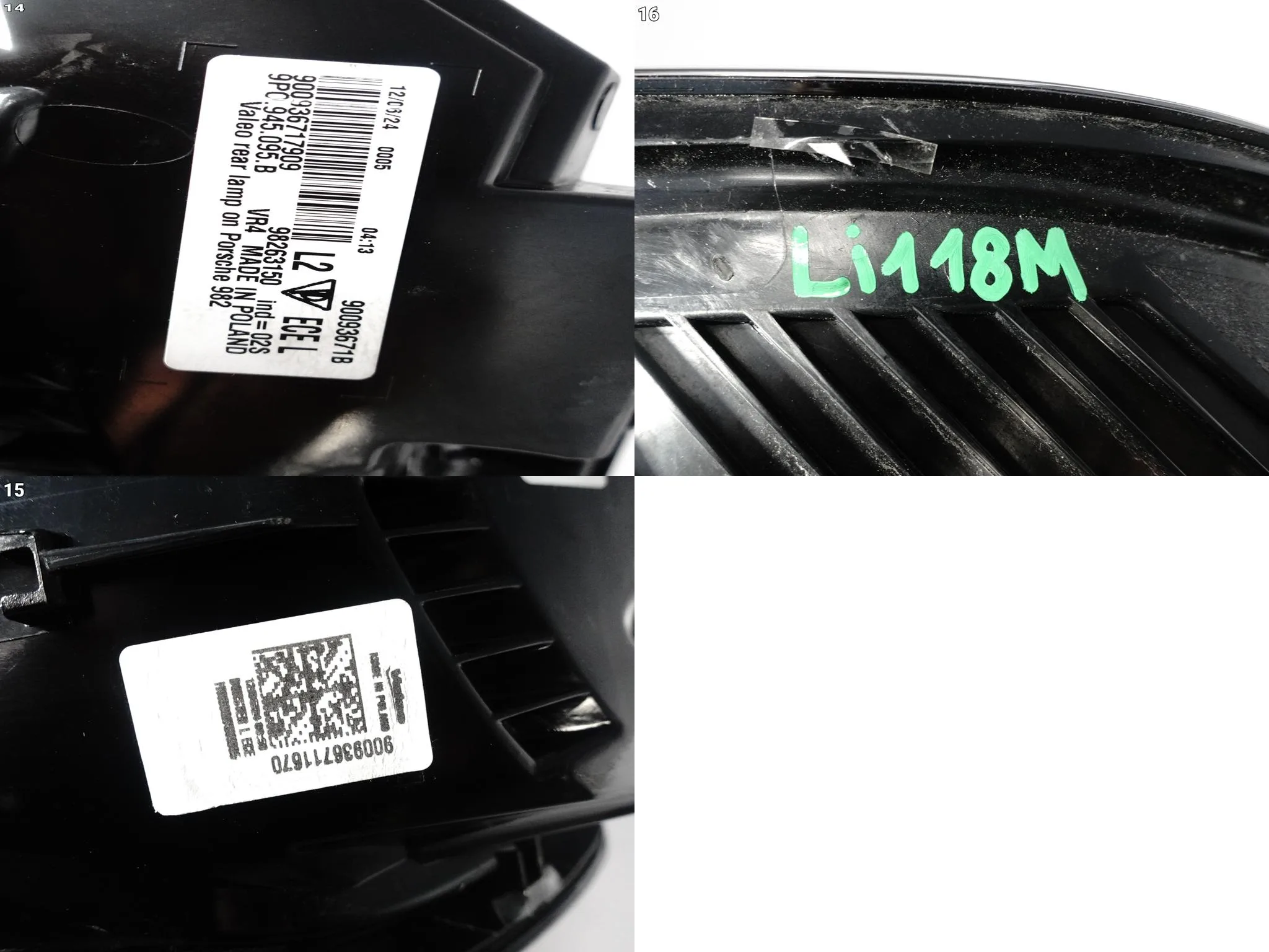 PORSCHE 718 CAYMAN 982 982C BOXSTER 16- LAMPA LED LEWA TYŁ EUROPA CZARNA PORSCHE 718 CAYMAN 982 982C BOXSTER 16- LAMPA LED LEWA TYŁ EUROPA CZARNA - obrazek 15