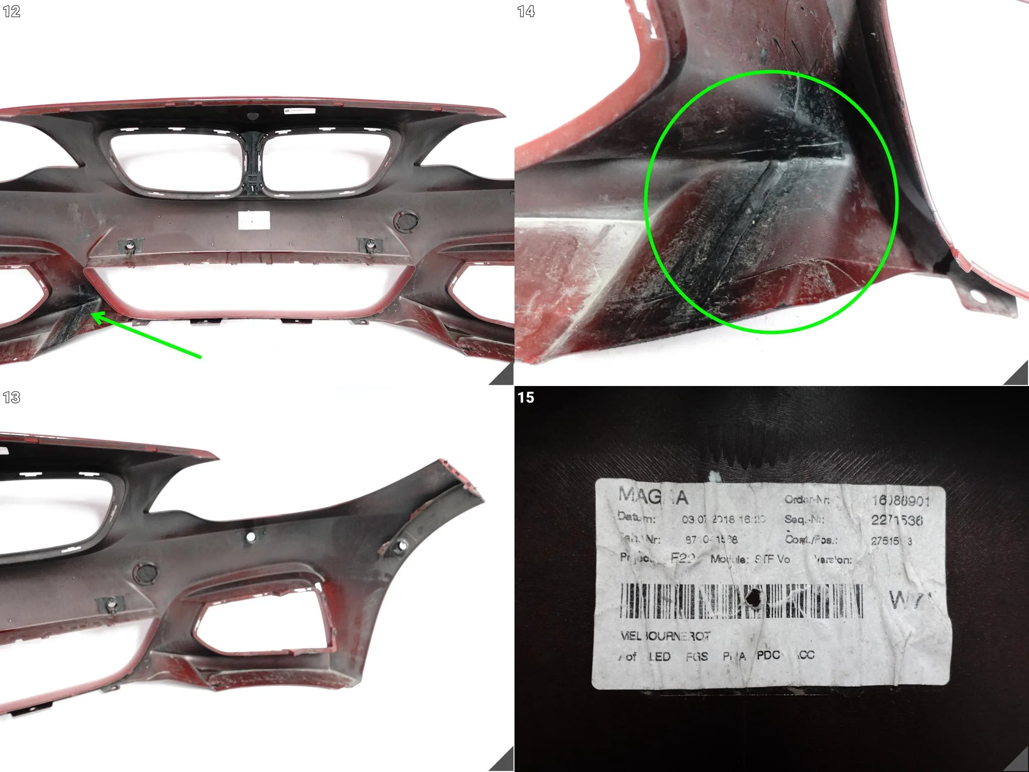 BMW 2 F22 F23 M-PAKIET 14-21 ZDERZAK BUMPER PRZÓD (6xPDC) 8055299 BMW 2 F22 F23 M-PAKIET 14-21 ZDERZAK BUMPER PRZÓD (6xPDC) 8055299 - obrazek 13