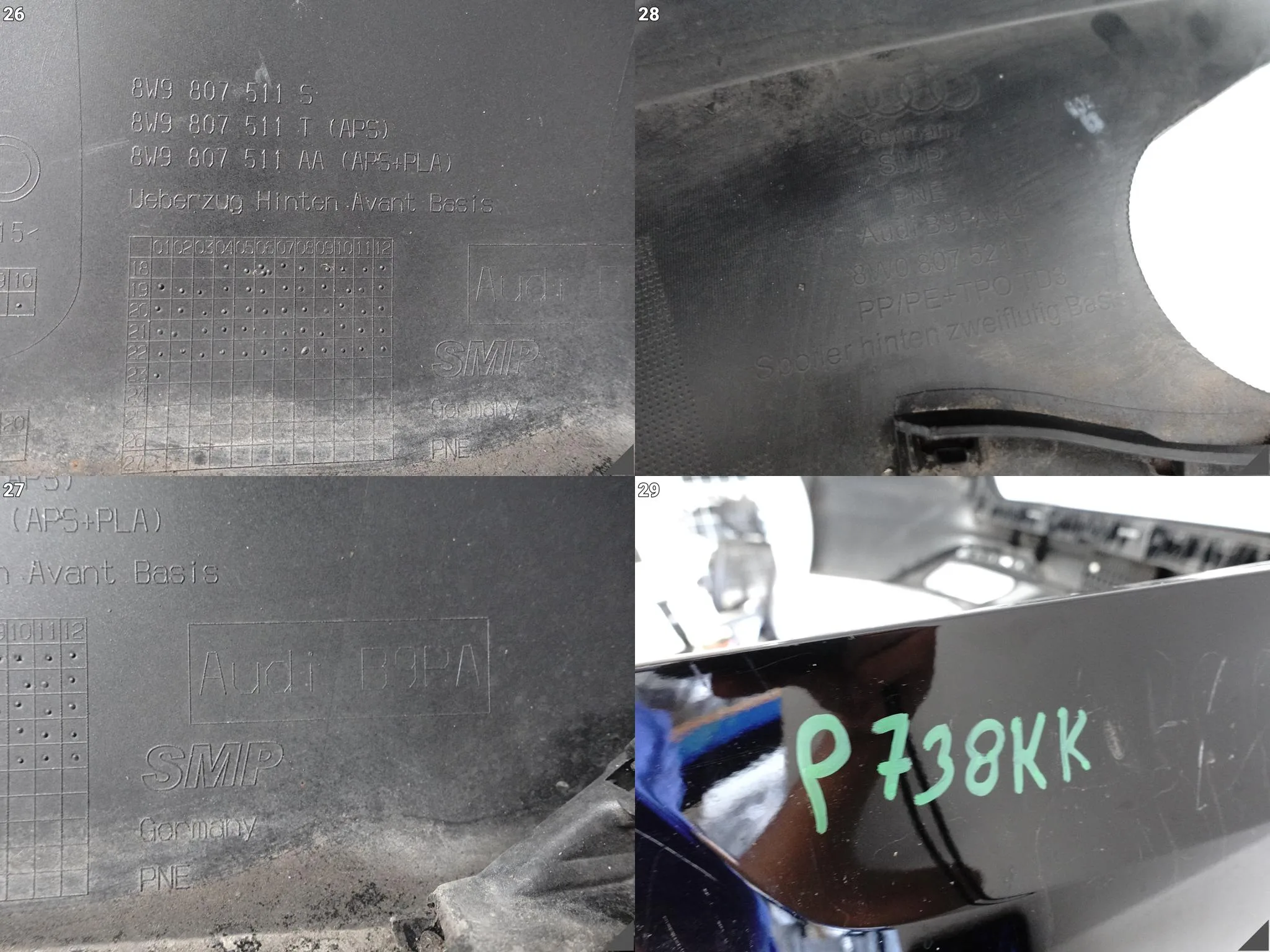 AUDI A4 B9 8W9 KOMBI LIFT 19-24 ZWYKŁY ZDERZAK + DYFUZOR TYŁ (4xPDC) AUDI A4 B9 8W9 KOMBI LIFT 19-24 ZWYKŁY ZDERZAK + DYFUZOR TYŁ (4xPDC) - obrazek 15