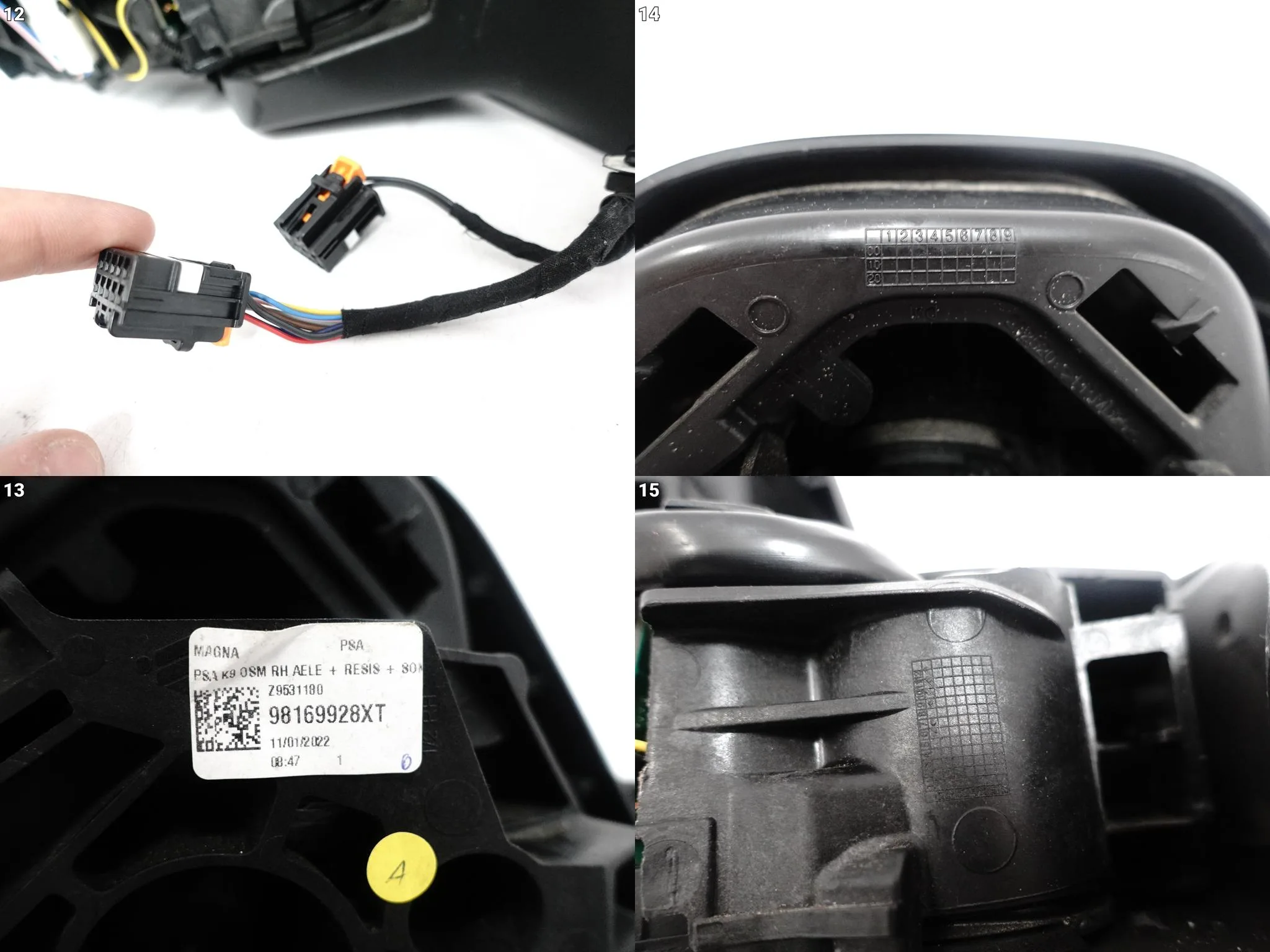 TOYOTA PROACE CITY BERLINGO 18- LUSTERKO PRAWE WKŁAD ASYSTENT 9 + 2 11PIN TOYOTA PROACE CITY BERLINGO 18- LUSTERKO PRAWE WKŁAD ASYSTENT 9 + 2 11PIN - obrazek 13