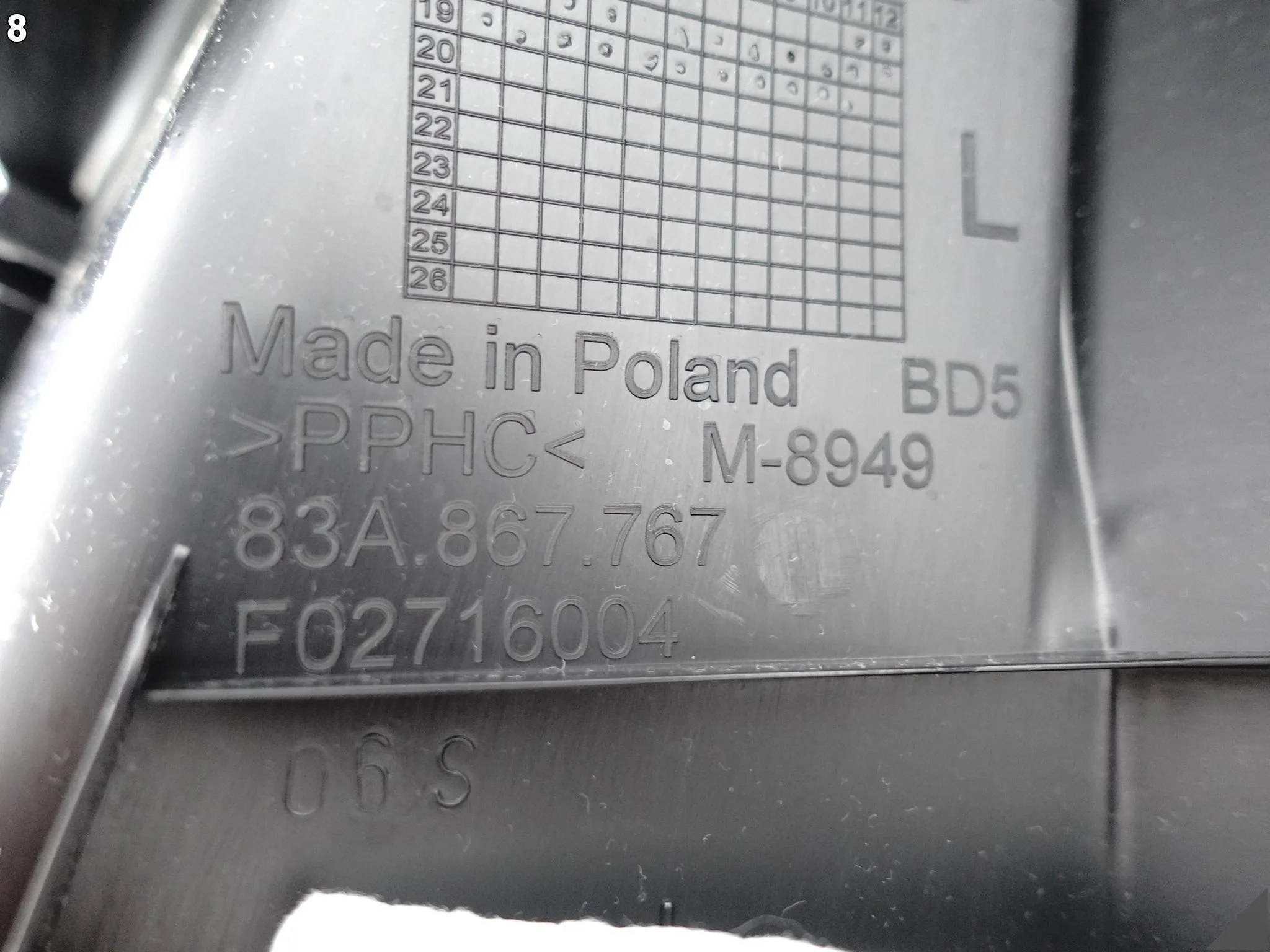 AUDI Q3 II 83A F3 18-25 OSŁONA POSZYCIE SŁUPEK C NADKOLE LEWA TYŁ 4PK SOUL AUDI Q3 II 83A F3 18-25 OSŁONA POSZYCIE SŁUPEK C NADKOLE LEWA TYŁ 4PK SOUL - obrazek 9