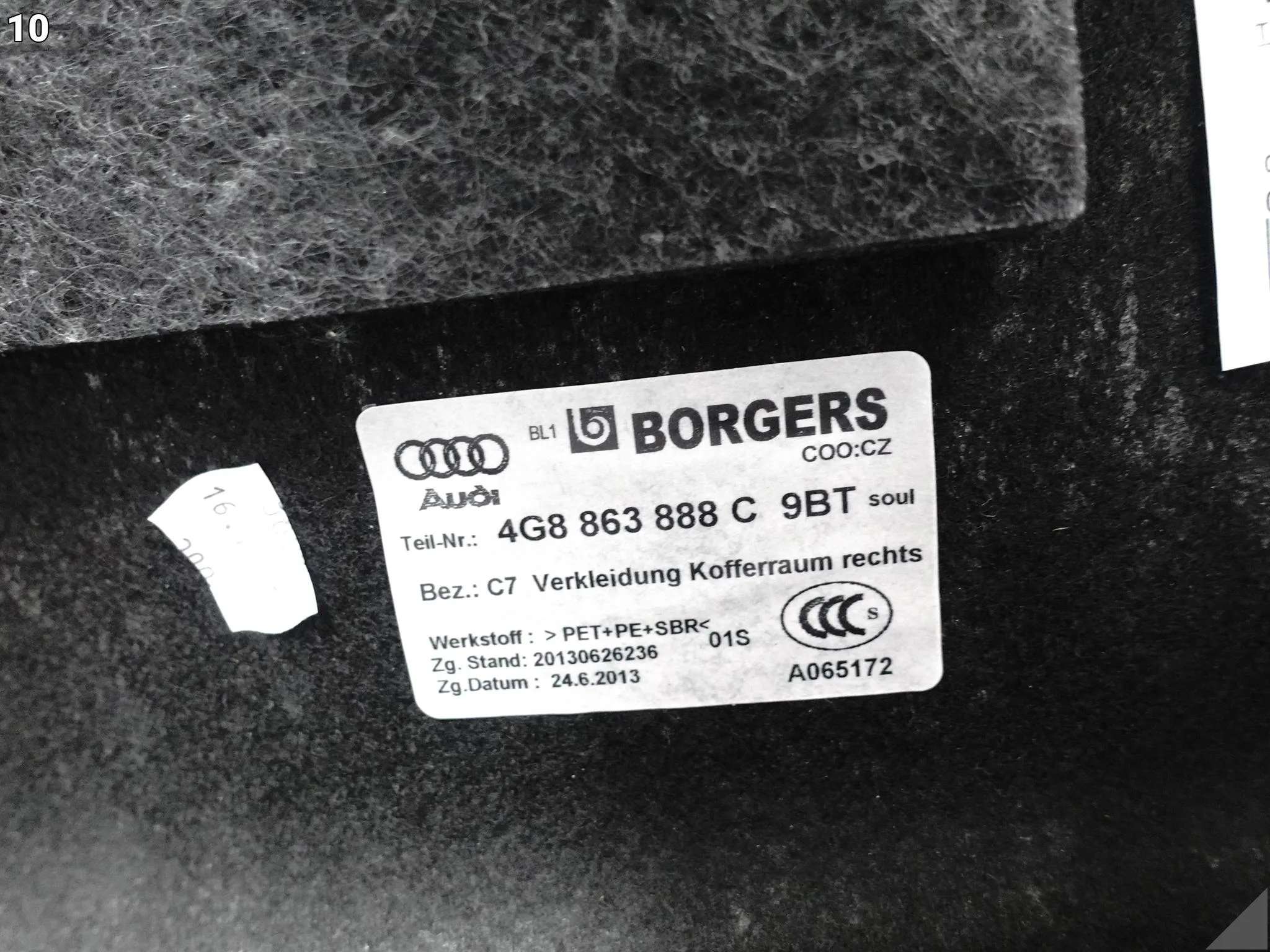 AUDI RS7 S7 A7 4G8 C7 10-18 BOCZEK TAPICERKA BAGAŻNIKA SCHOWEK PRAWA 9BT AUDI RS7 S7 A7 4G8 C7 10-18 BOCZEK TAPICERKA BAGAŻNIKA SCHOWEK PRAWA 9BT - obrazek 11