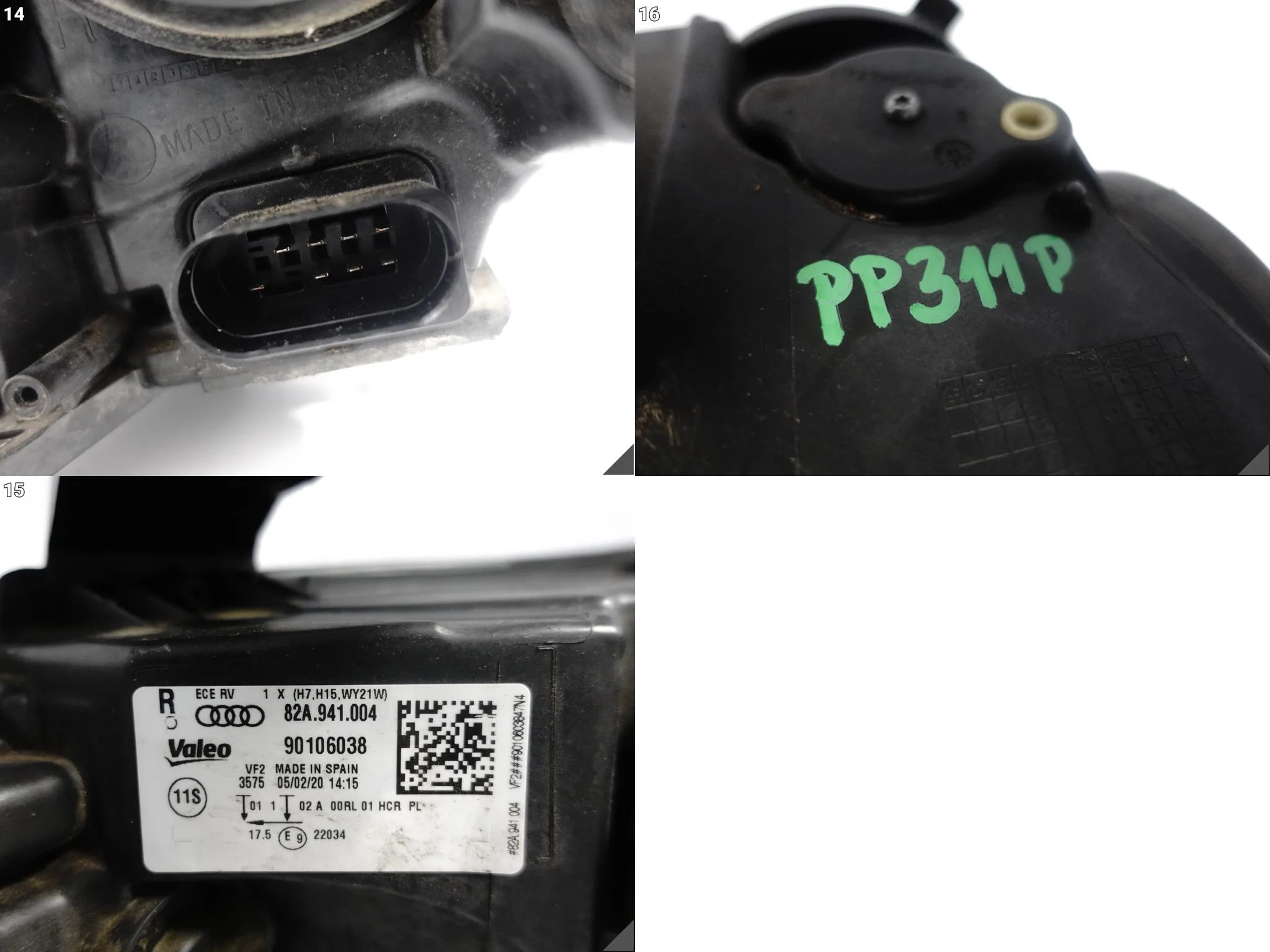 AUDI A1 S1 II 82A GB (2 GENERACJA) 18- ZWYKŁA HALOGEN H7 LAMPA PRAWA PRZÓD AUDI A1 S1 II 82A GB (2 GENERACJA) 18- ZWYKŁA HALOGEN H7 LAMPA PRAWA PRZÓD - obrazek 15