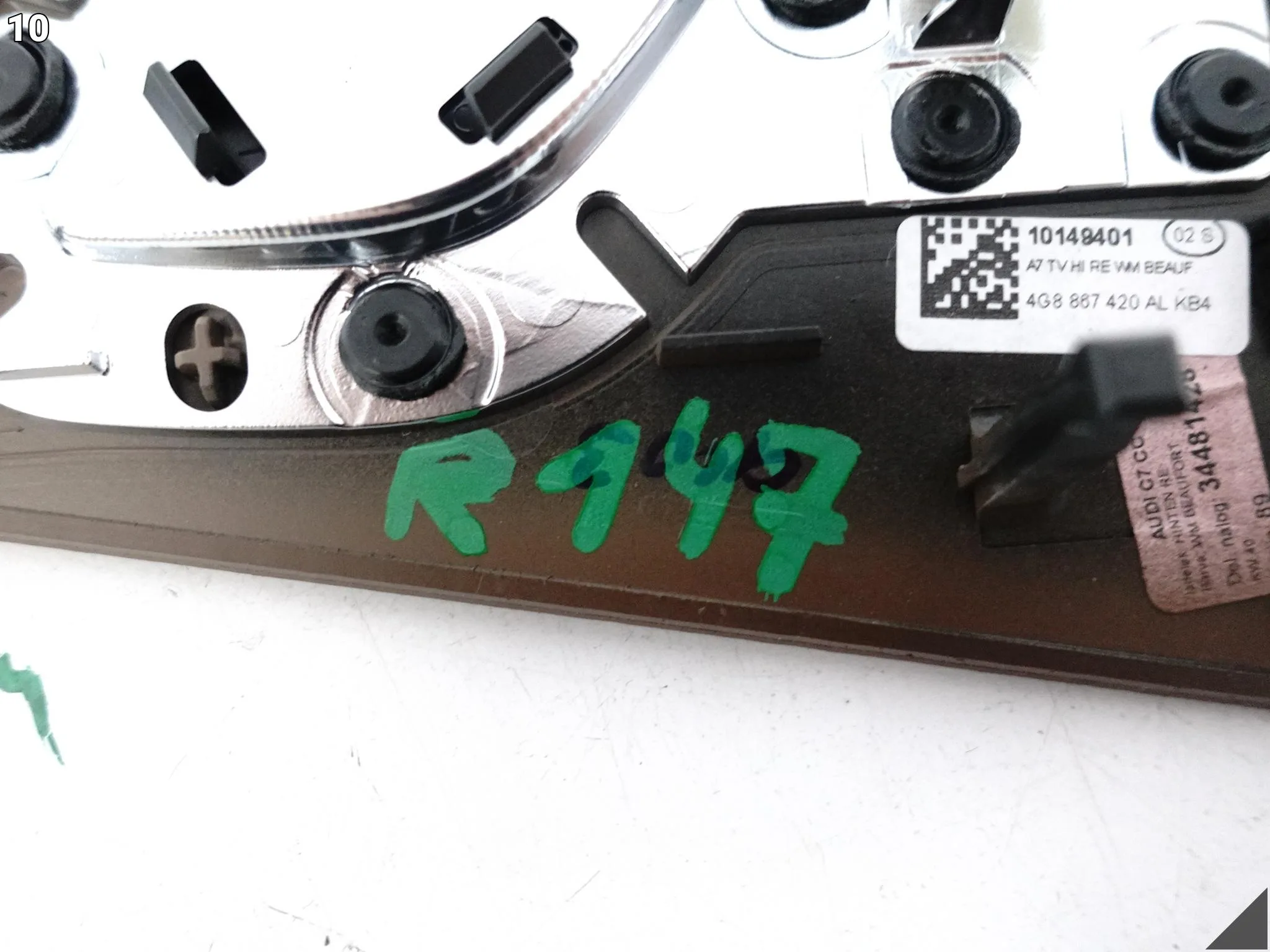 AUDI A7 S7 RS7 4G8 C7 10-18 OSŁONA DEKOR DRZWI LISTWA PRAWA TYŁ CHROM KB4 AUDI A7 S7 RS7 4G8 C7 10-18 OSŁONA DEKOR DRZWI LISTWA PRAWA TYŁ CHROM KB4 - obrazek 11