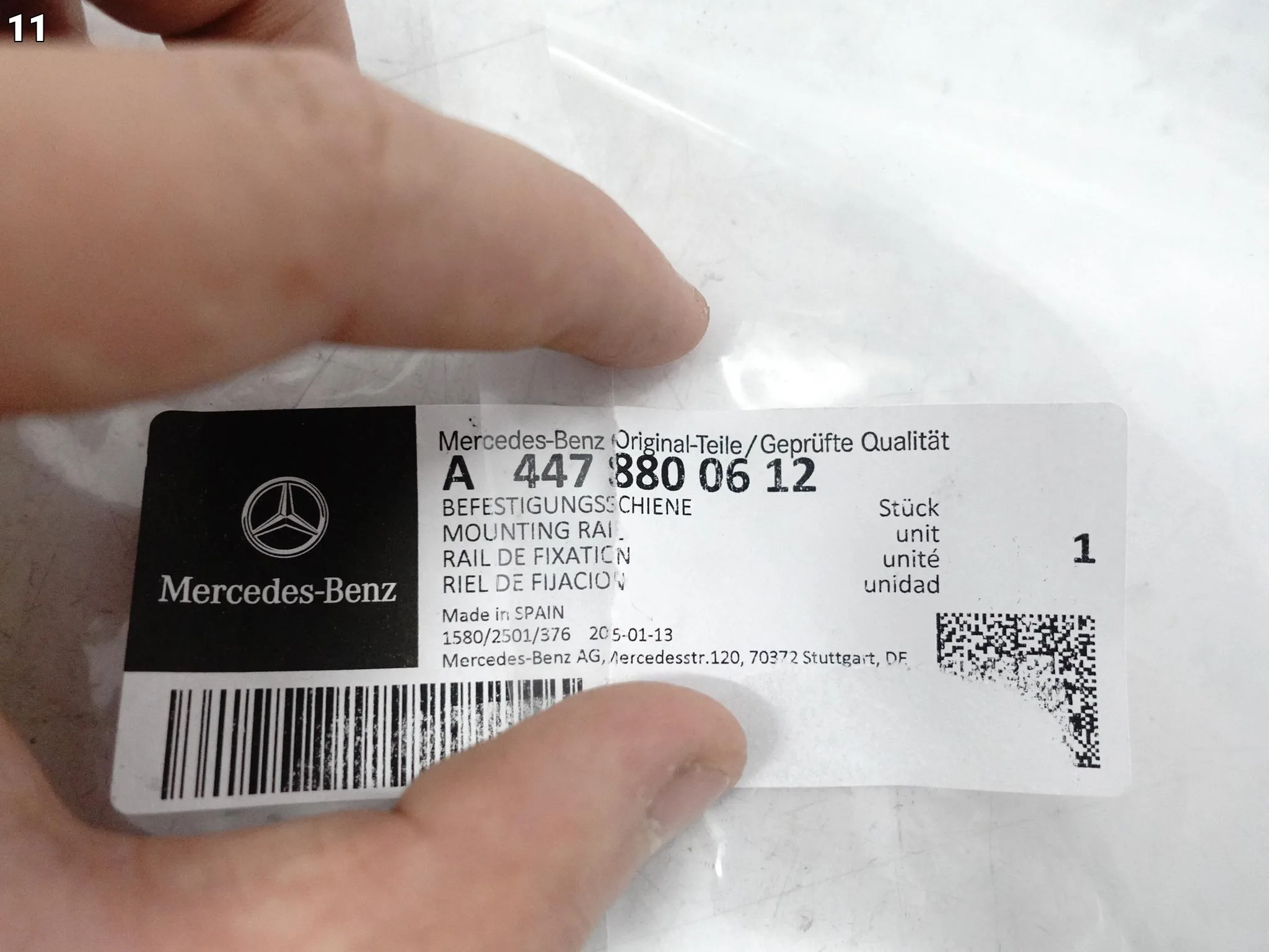 MERCEDES VITO V-KLASA W447 14- ŚLIZG MOCOWANIE W ZDERZAK PRZÓD LEWY MERCEDES VITO V-KLASA W447 14- ŚLIZG MOCOWANIE W ZDERZAK PRZÓD LEWY - obrazek 12