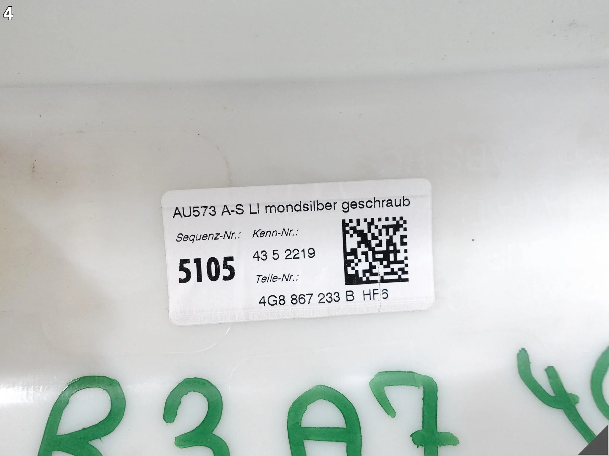 AUDI A7 S7 RS7 4G8 C7 10-18 OSŁONA POSZYCIE SŁUPEK A LEWY MOON SILVER HF6 AUDI A7 S7 RS7 4G8 C7 10-18 OSŁONA POSZYCIE SŁUPEK A LEWY MOON SILVER HF6 - obrazek 5