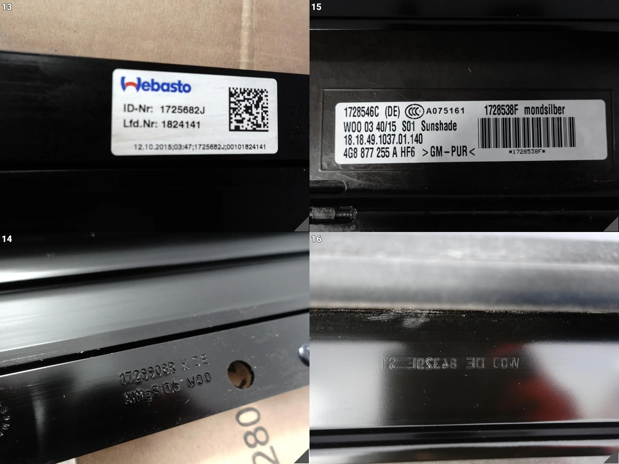 AUDI A7 S7 RS7 4G8 C7 10-18 SZYBERDACH SILNIK ROLETA OSŁONA MONDSILBER HF6 AUDI A7 S7 RS7 4G8 C7 10-18 SZYBERDACH SILNIK ROLETA OSŁONA MONDSILBER HF6 - obrazek 14